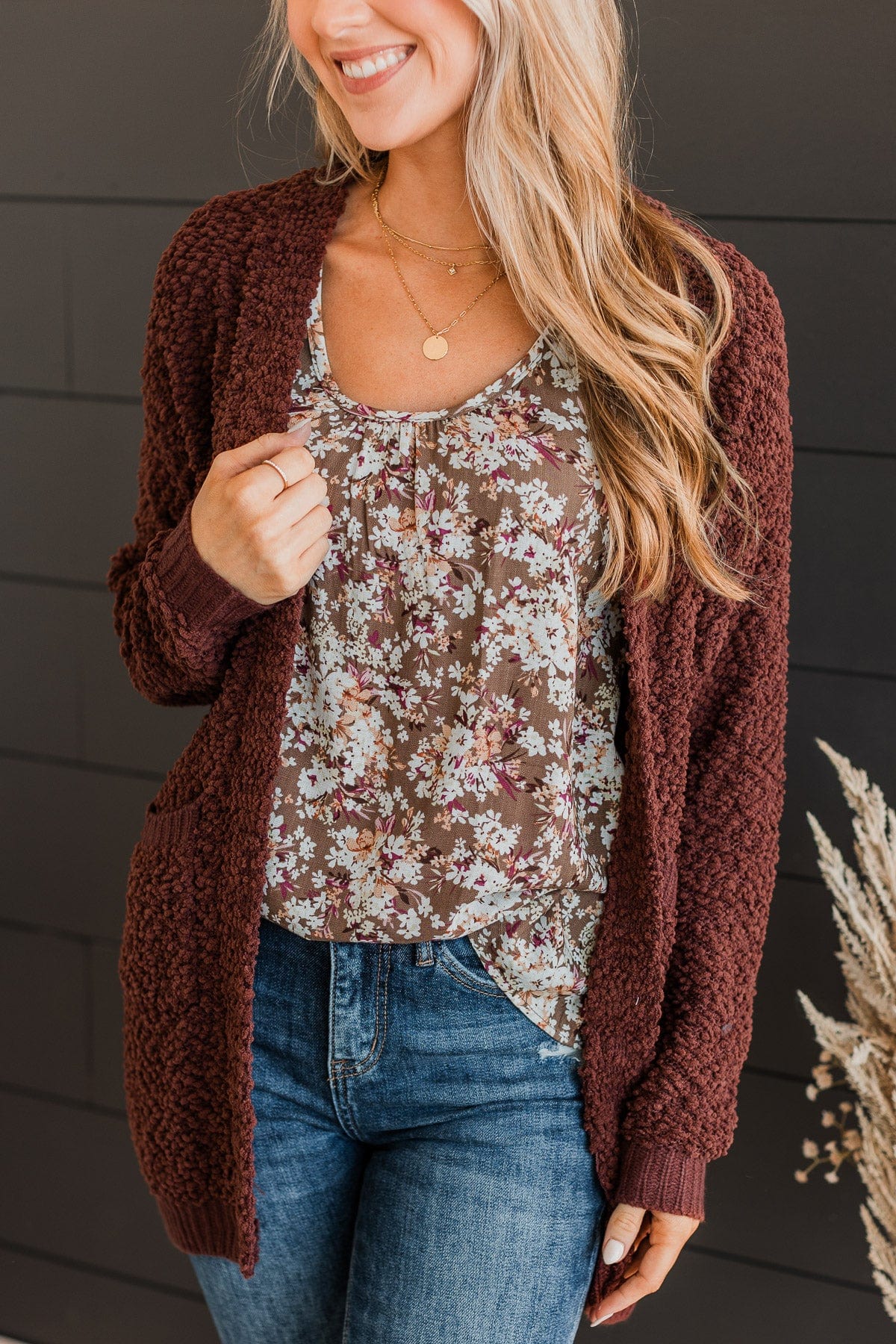 Seeing The Beauty Floral Tank Top- Brown - Image 3