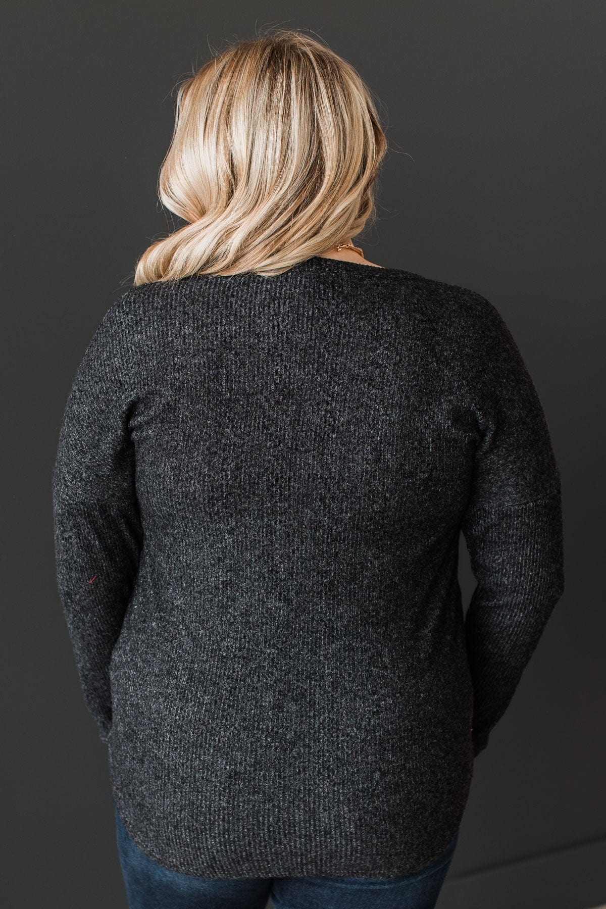 Seek Me Out Ribbed Knit Top- Black - Image 8