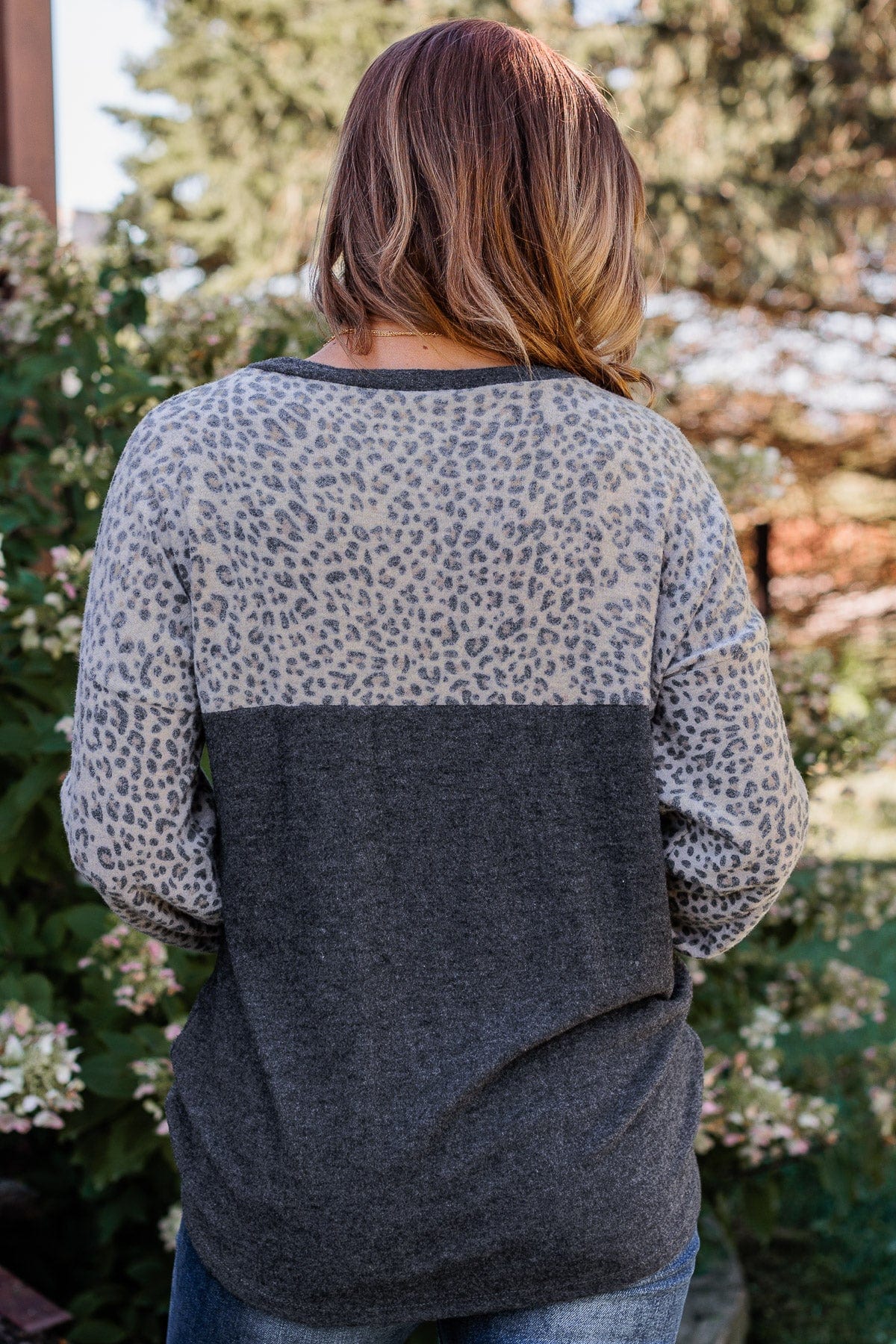 Find Your Wild Leopard Print Top- Charcoal - Image 10