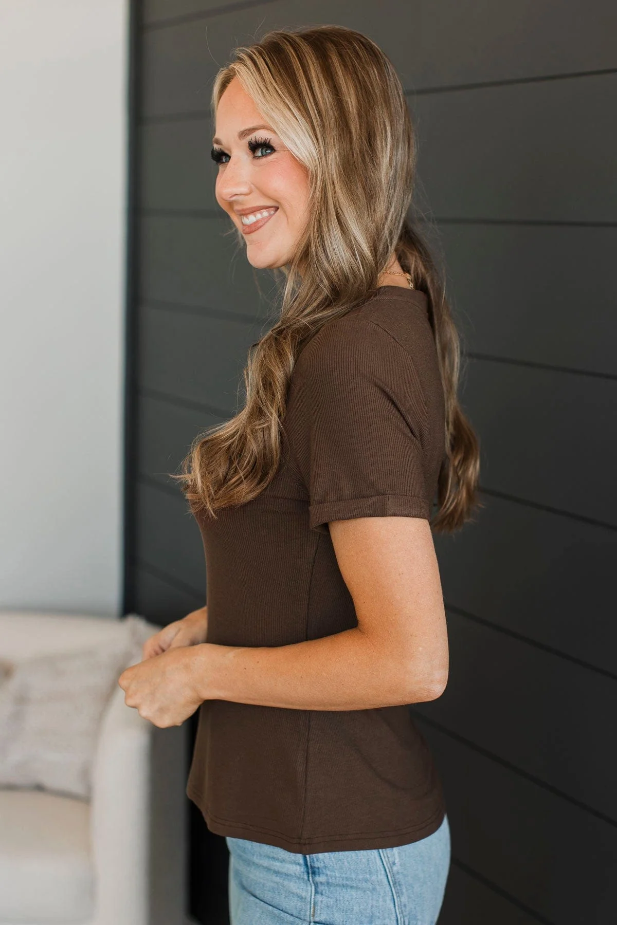 Seeking Adventure Short Sleeve Top- Brown - Image 5