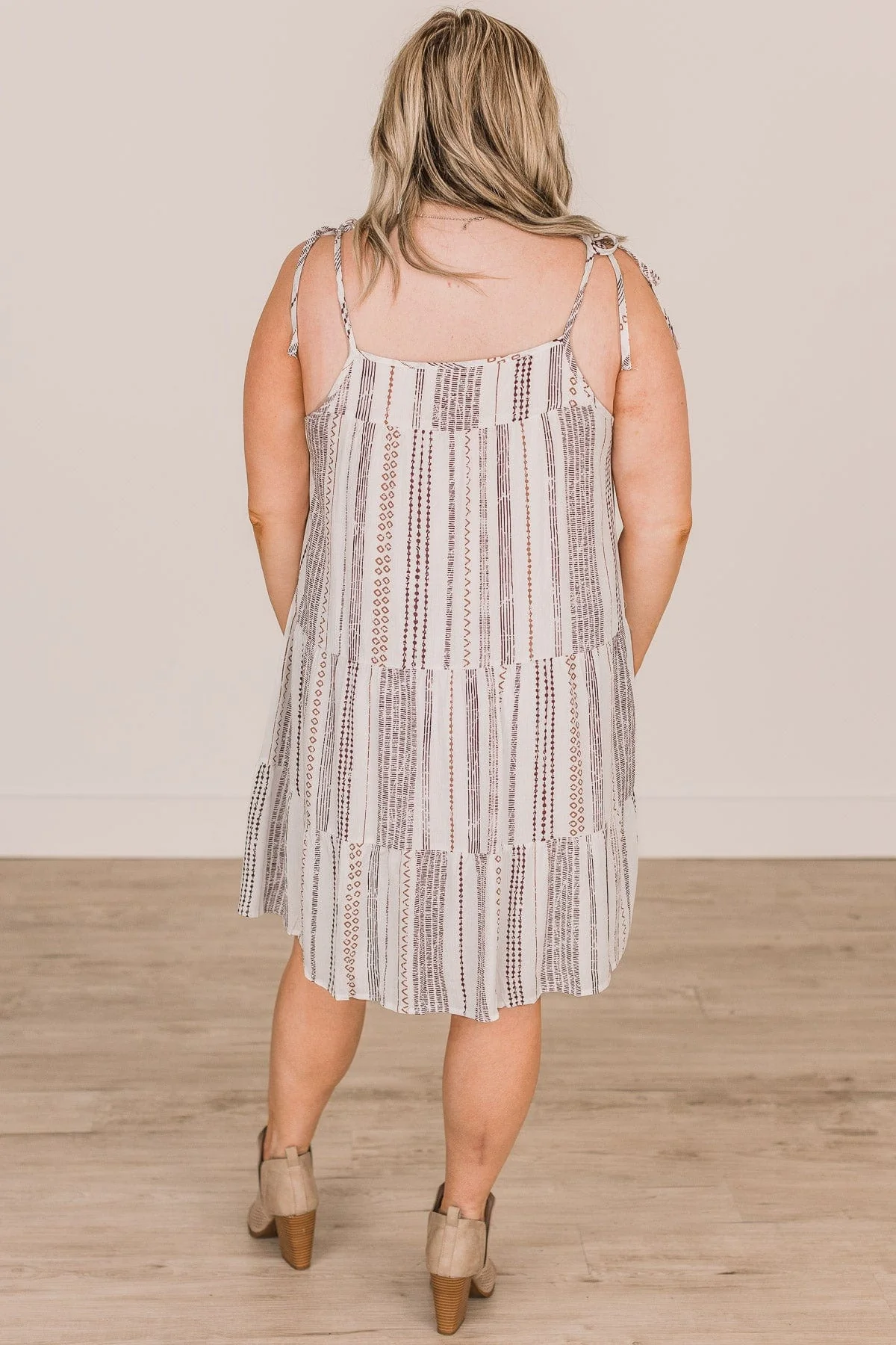 Seeking Happiness Tie Sleeve Dress- Ivory - Image 11