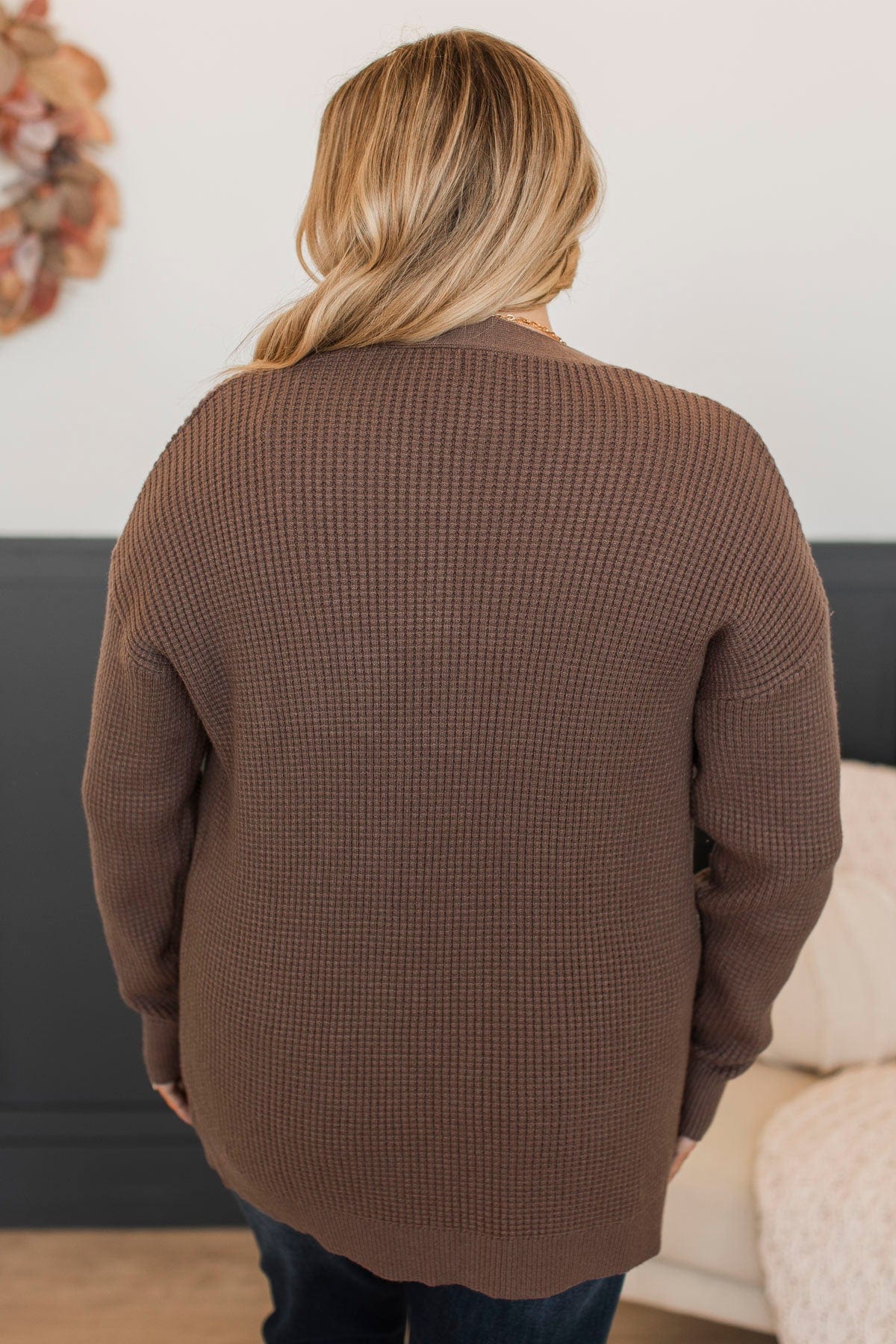Seeking Your Love Knit Cardigan- Dark Mocha - Image 8