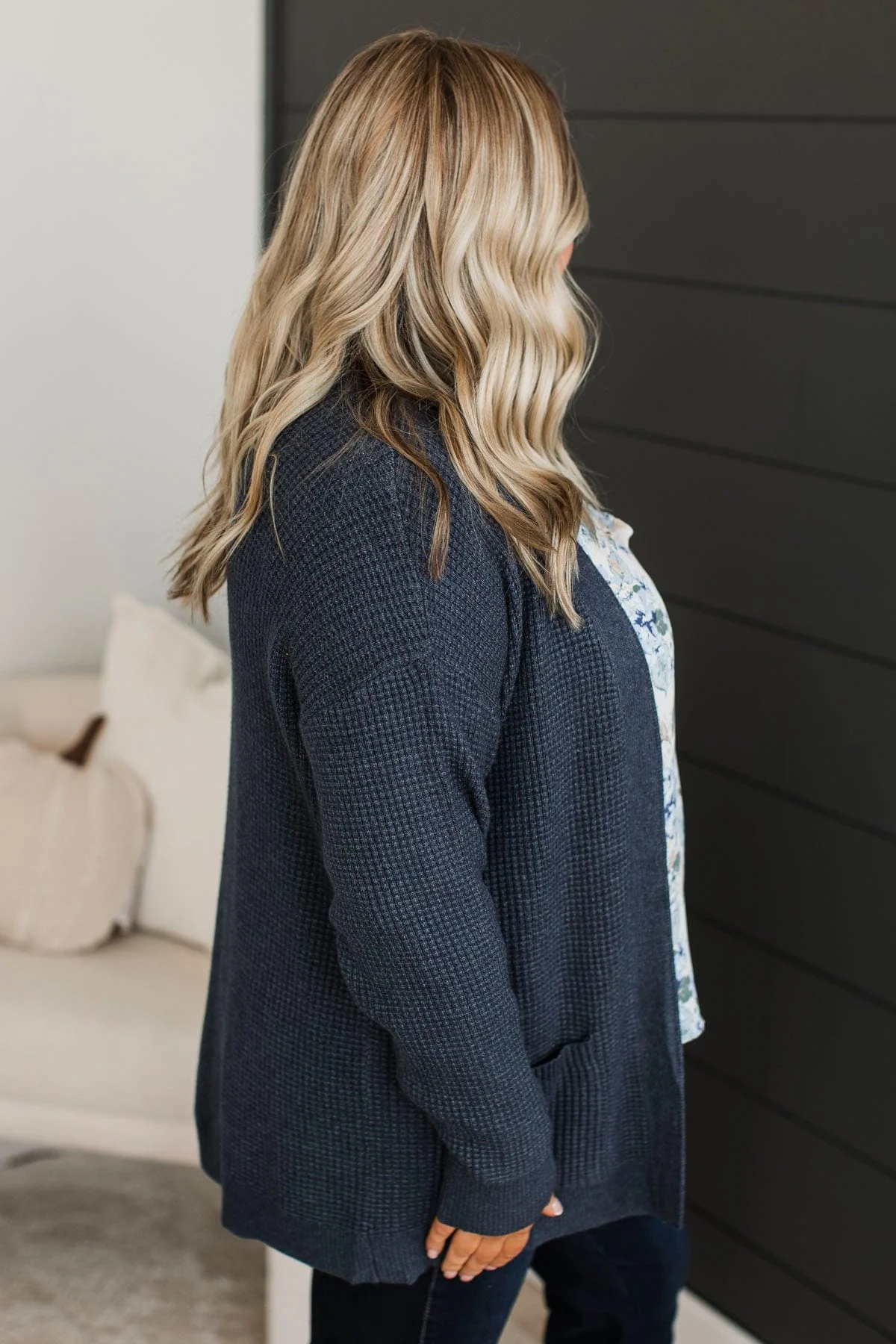 Seeking Your Love Knit Cardigan- Navy - Image 6