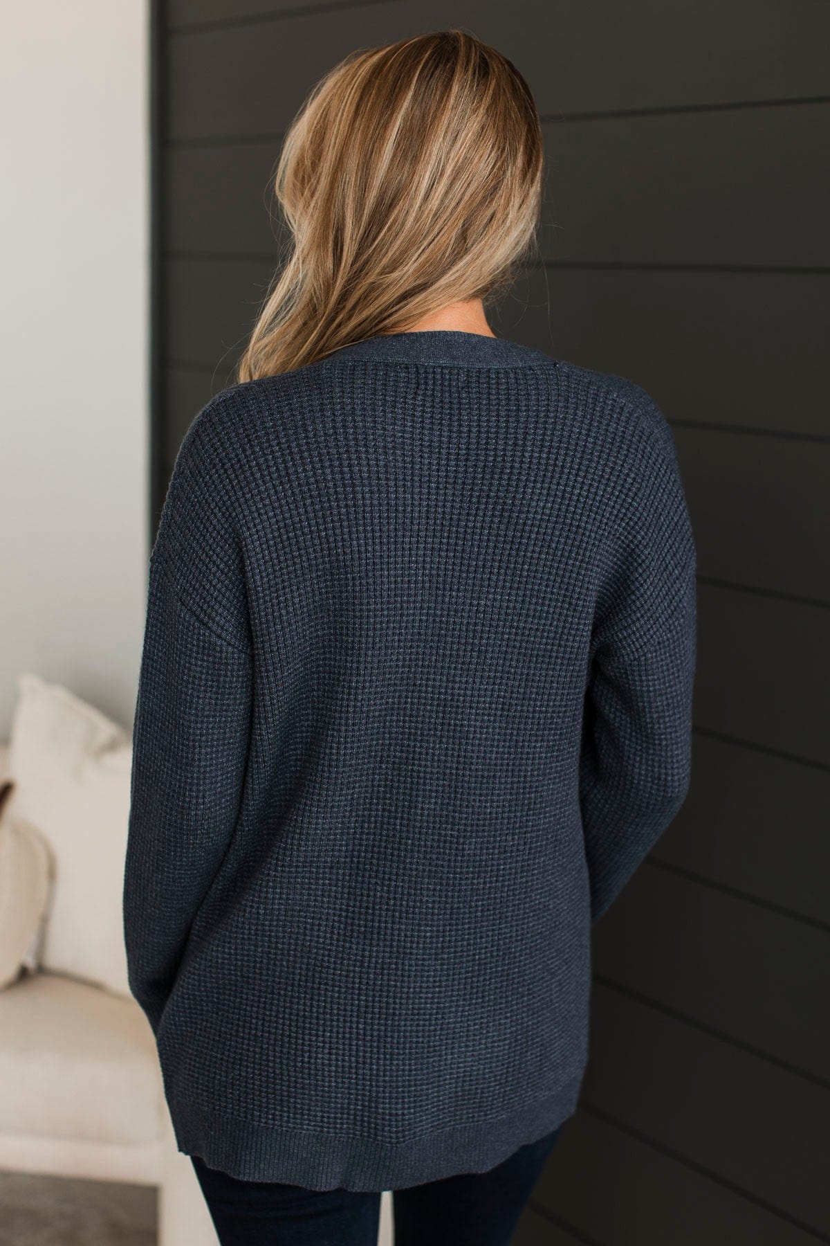 Seeking Your Love Knit Cardigan- Navy - Image 7
