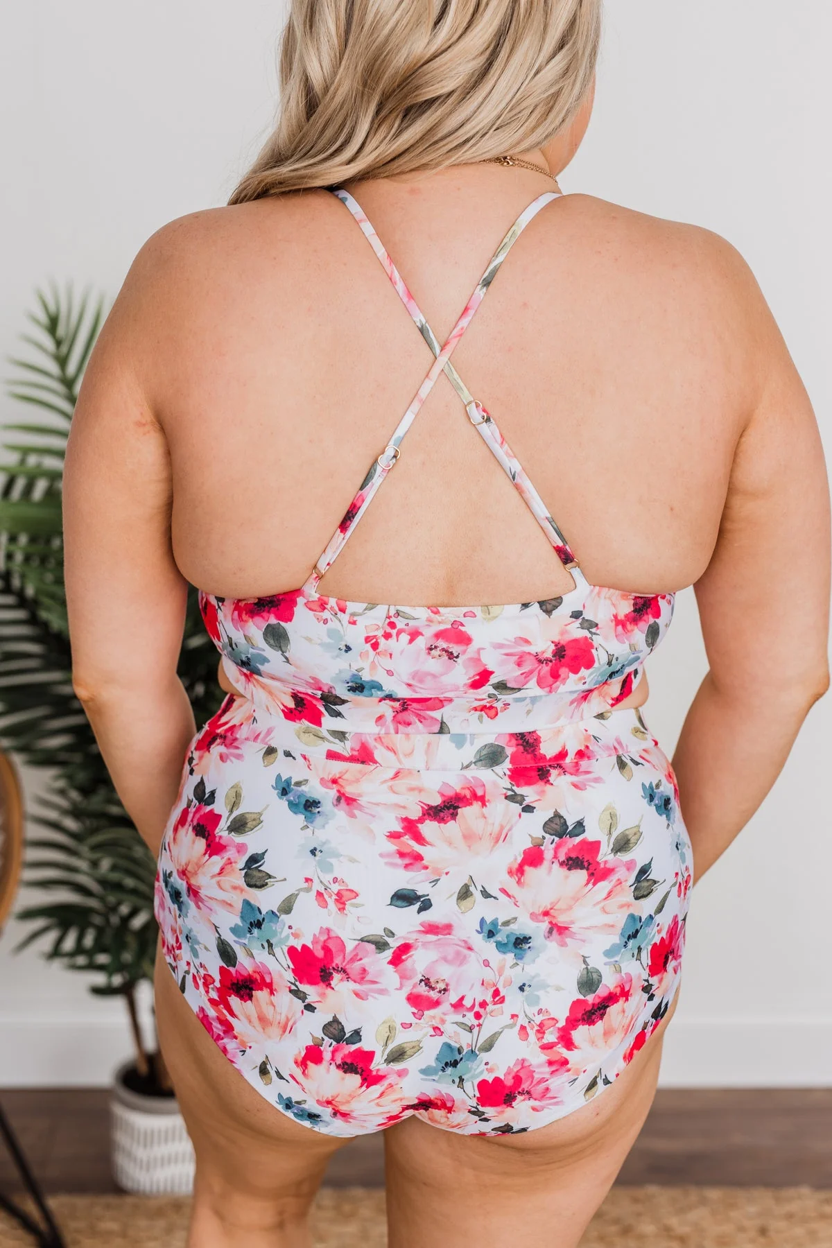 Selling Sunsets Mid-Rise Swim Bottoms- Ivory, Pink and Blue - Image 15