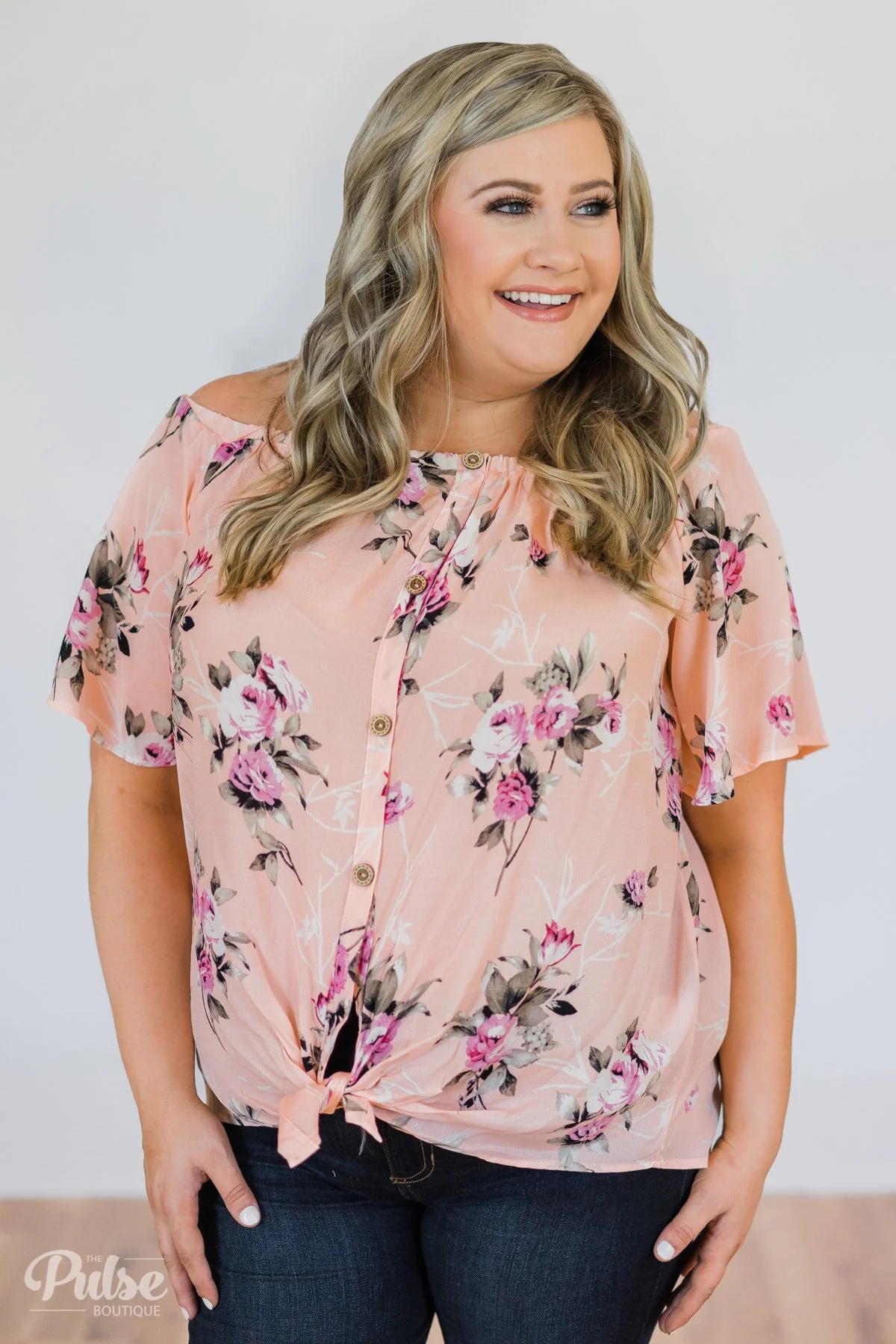 Send My Love Floral Off The Shoulder Top- Pink - Image 2