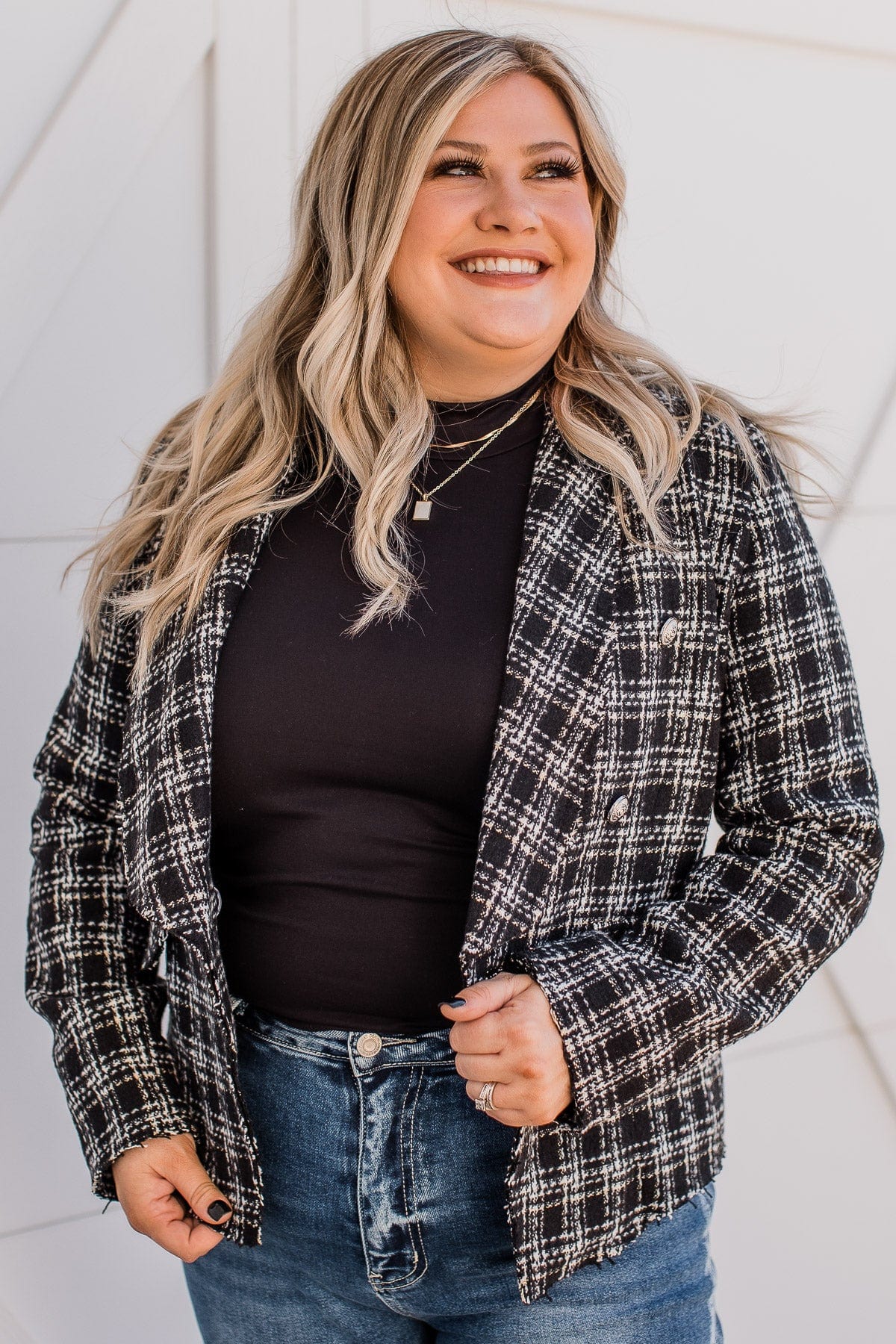 Sending Style Open Front Blazer- Black - Image 3