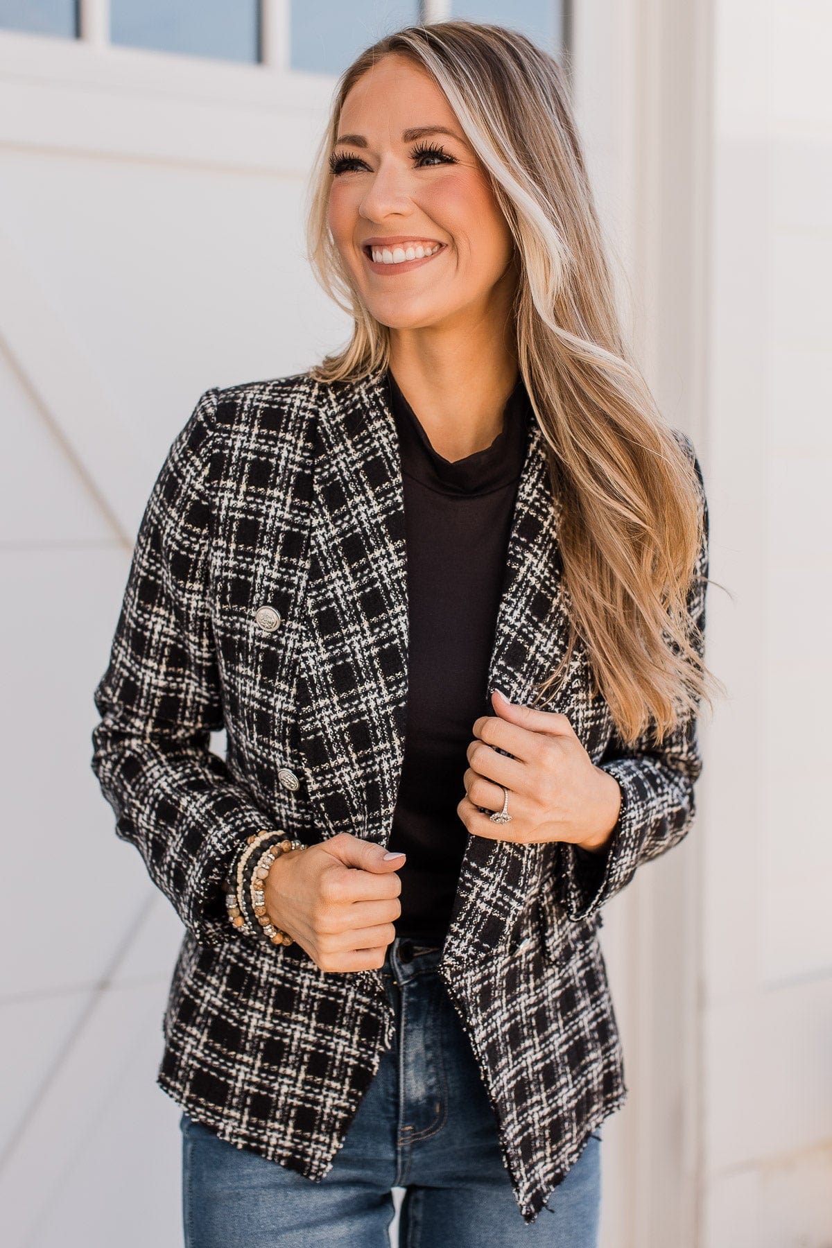 Sending Style Open Front Blazer- Black - Image 4