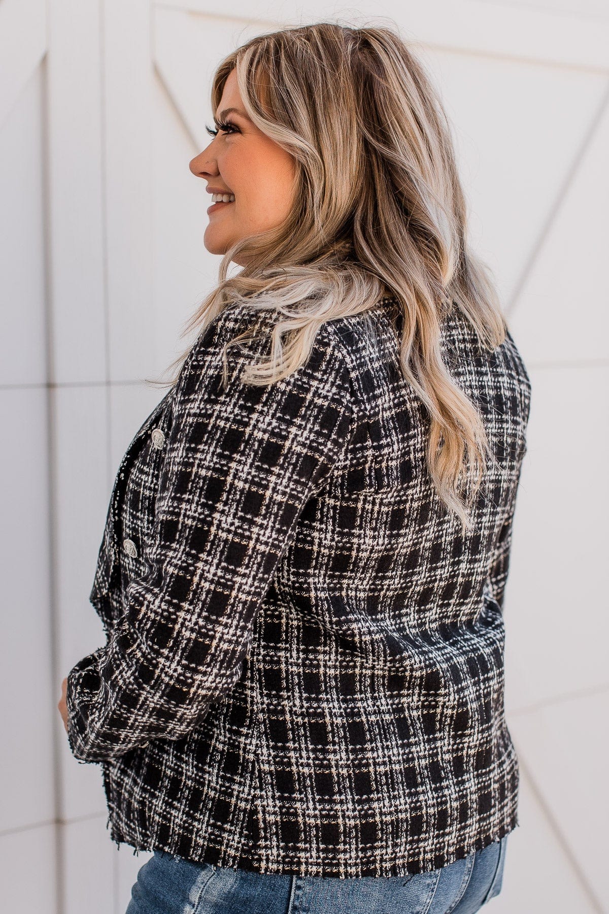 Sending Style Open Front Blazer- Black - Image 7
