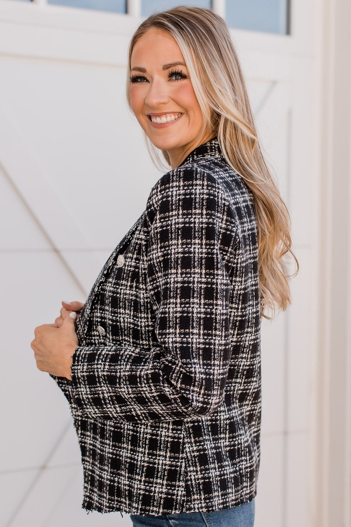 Sending Style Open Front Blazer- Black - Image 8