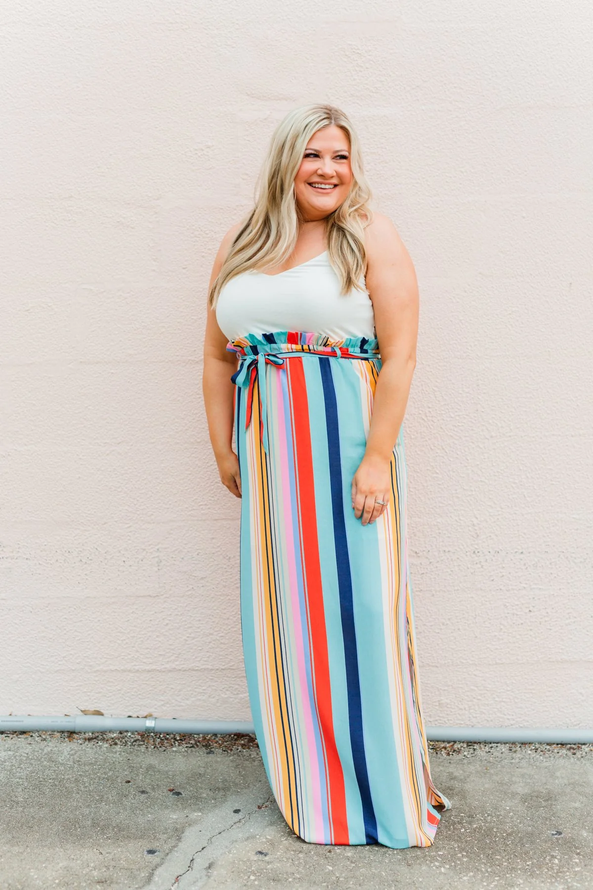 Sensational Summer Days Maxi Dress- Striped Multi-Color - Image 7