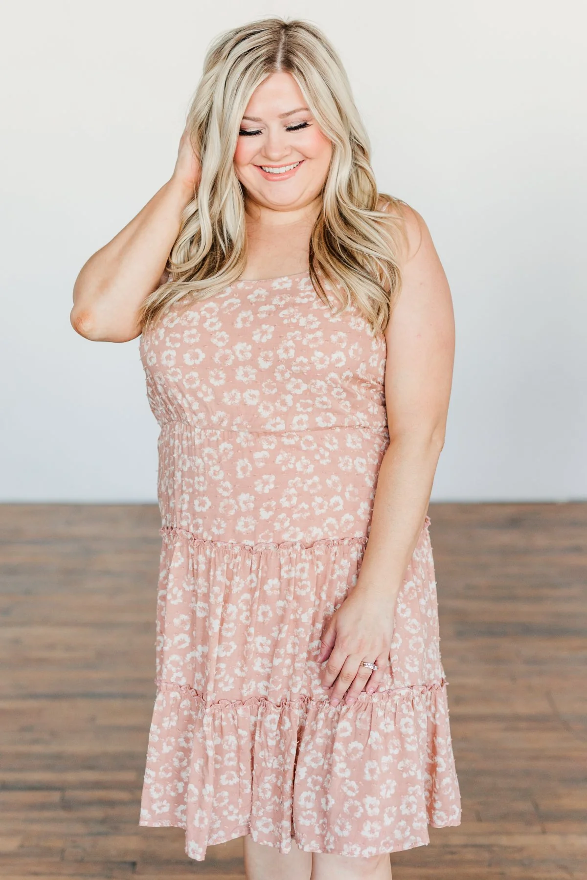 Serene Sights Sleeveless Ruffle Dress- Dusty Mauve - Image 2