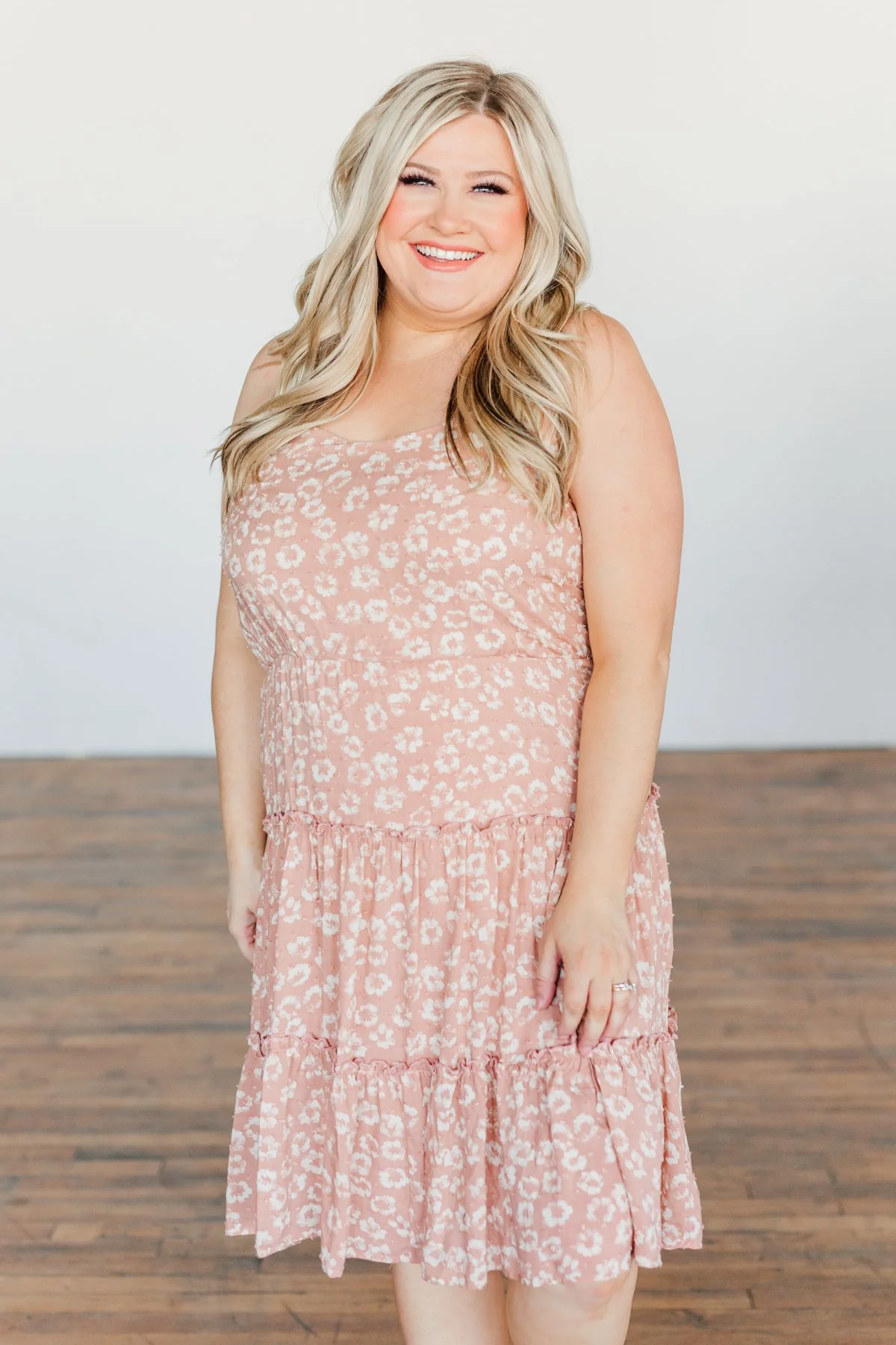 Serene Sights Sleeveless Ruffle Dress- Dusty Mauve - Image 4