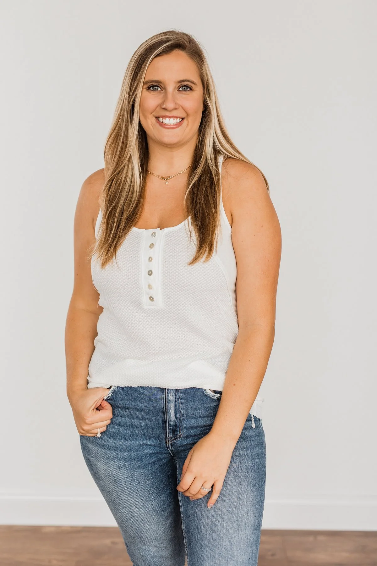 Set Yourself Free Knit Tank Top- Ivory - Image 6