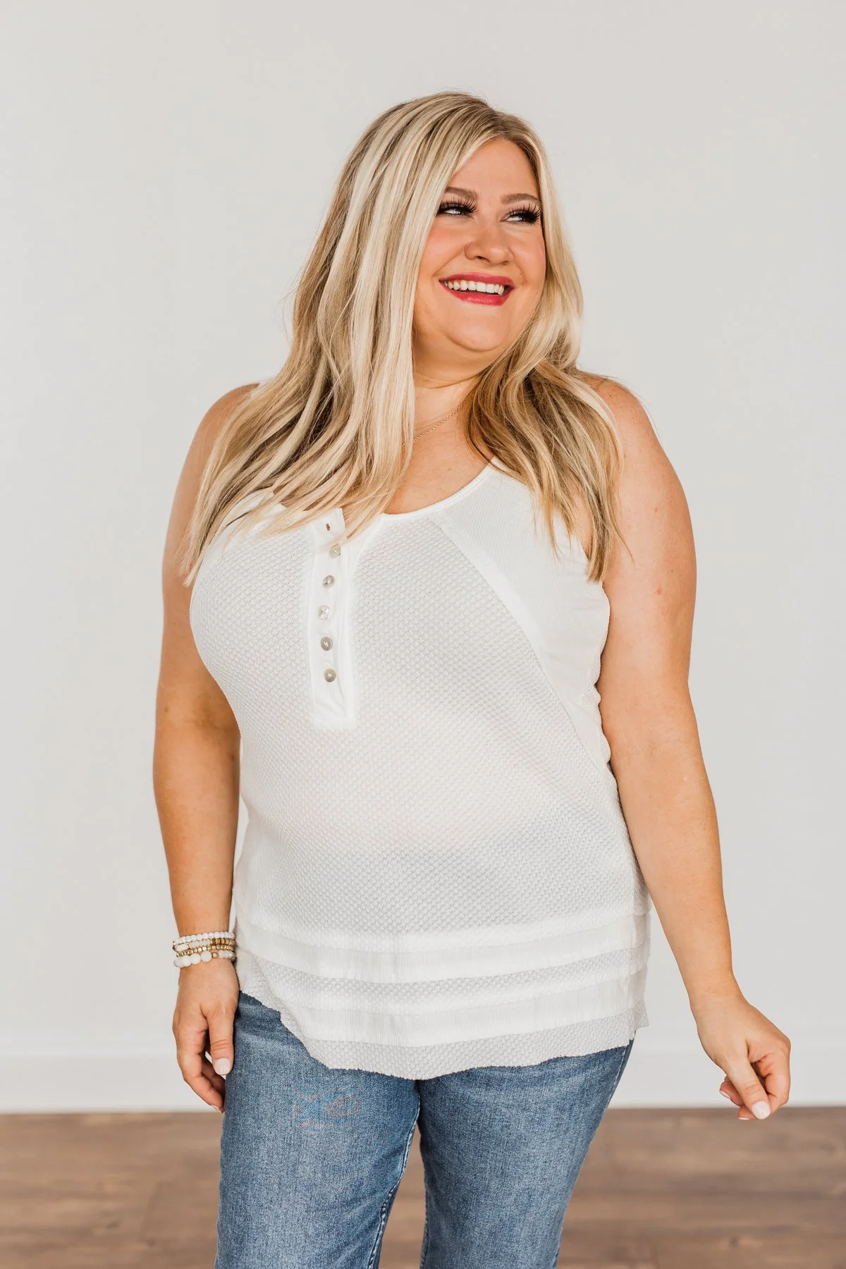 Set Yourself Free Knit Tank Top- Ivory - Image 8