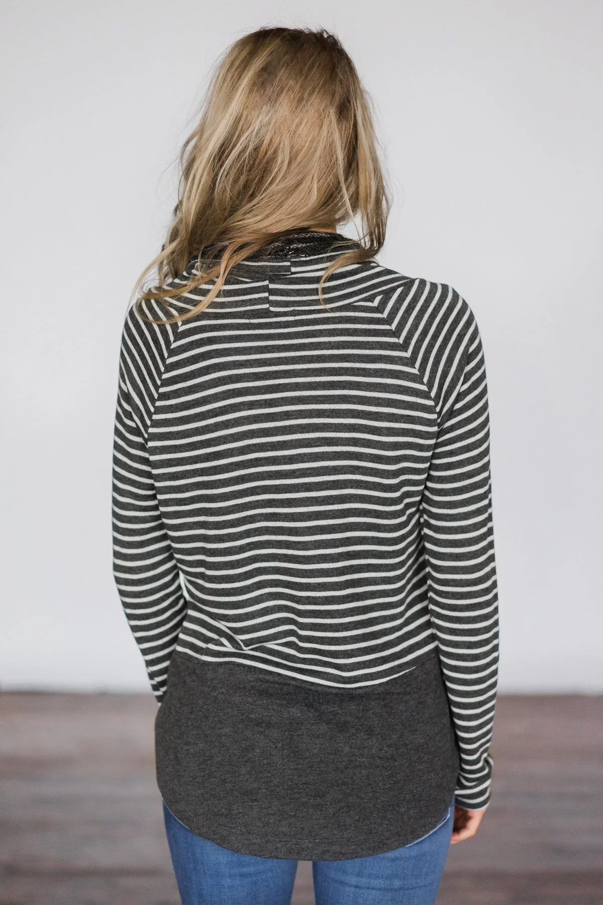 Shades of Cool Striped Cowl Neck Top - Image 5