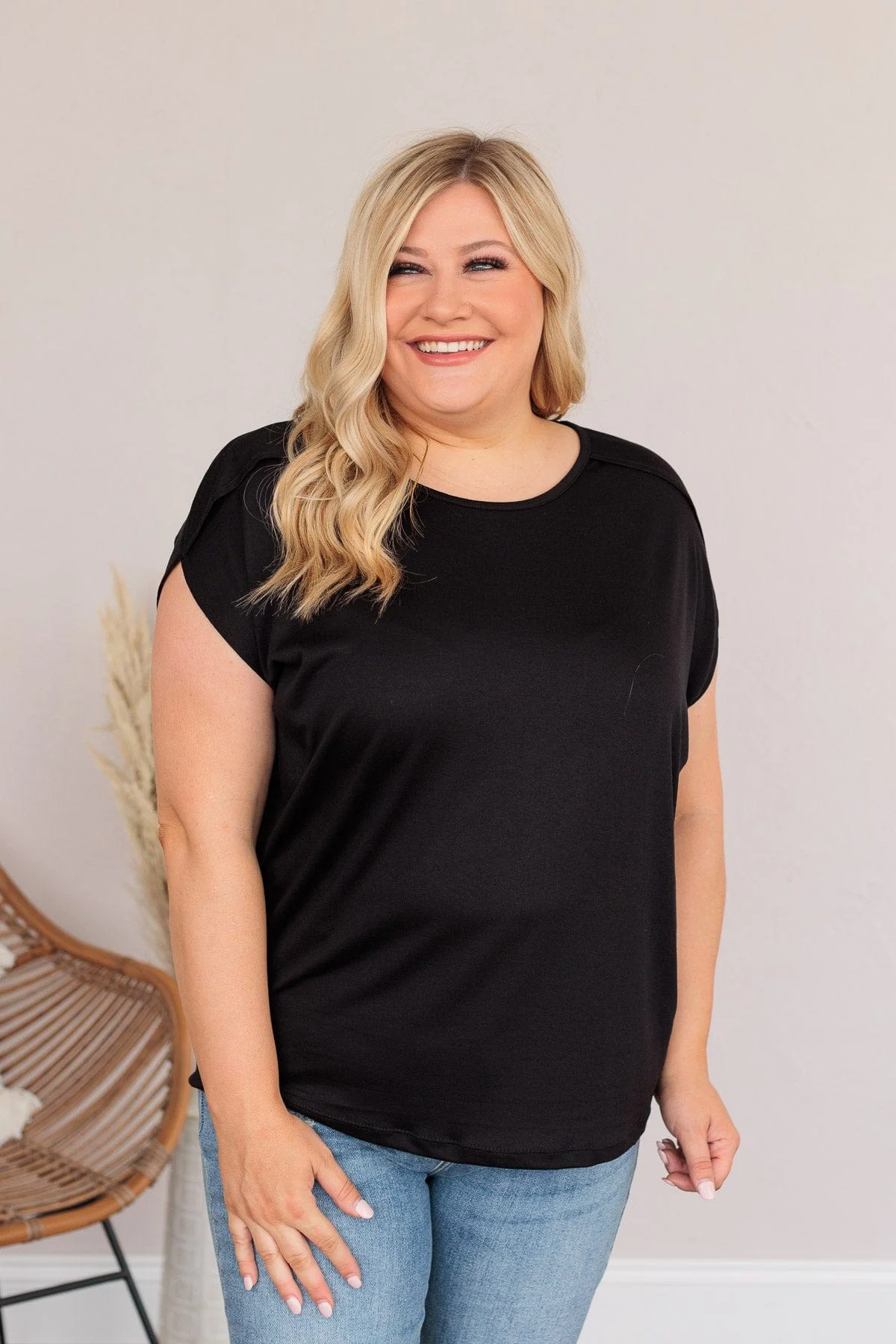 Shake Things Up Sleeveless Top- Black - Image 2