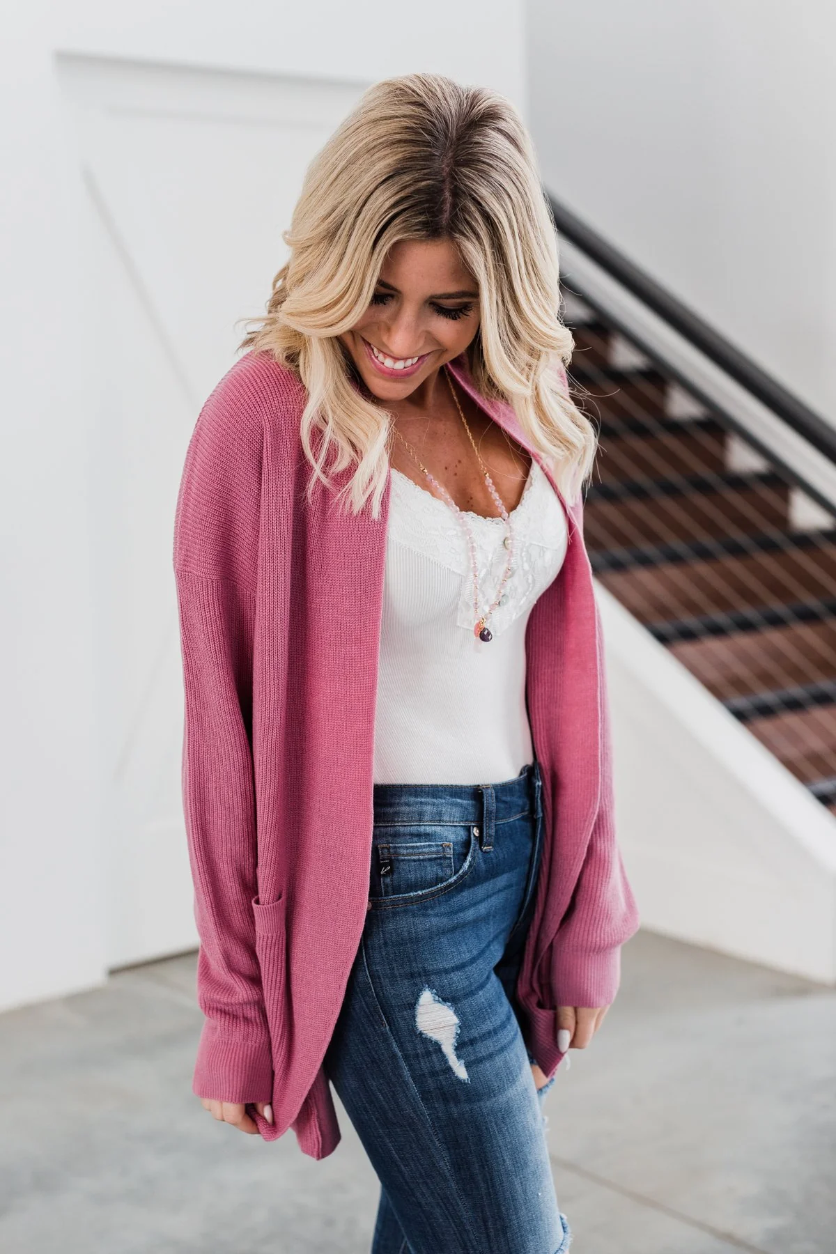 Share The Love Knit Cardigan- Orchid - Image 12