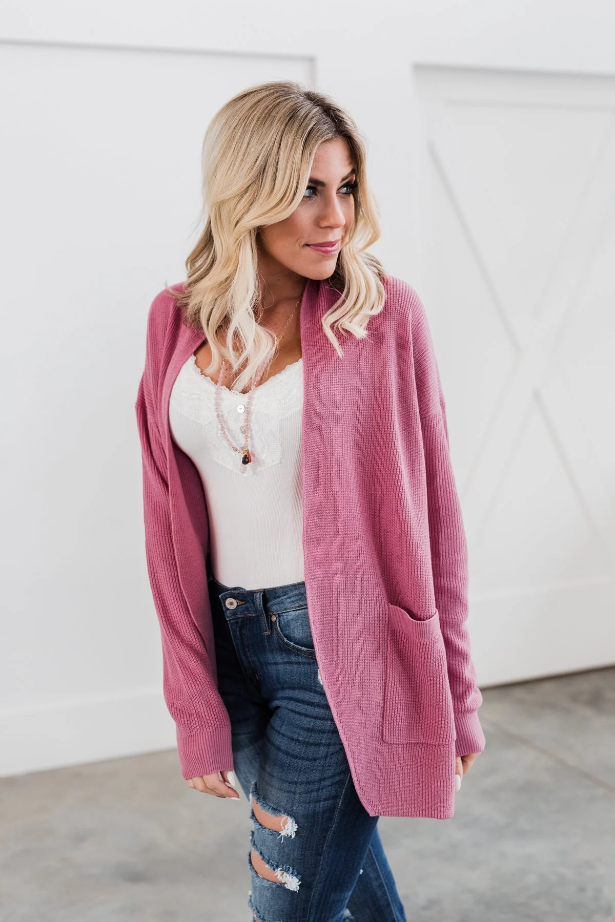 Share The Love Knit Cardigan- Orchid - Image 13