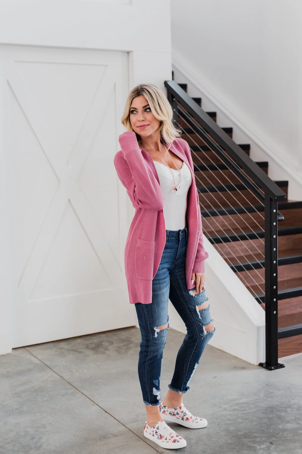 Share The Love Knit Cardigan- Orchid - Image 7