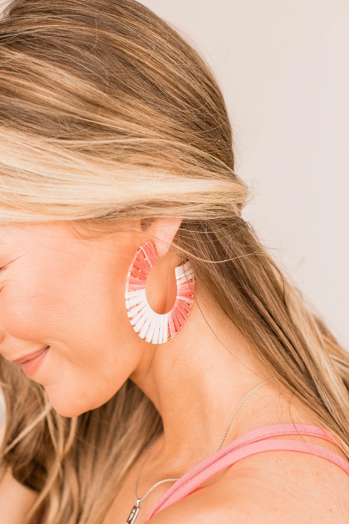 Shifting Moods Dangle Earrings- Pink