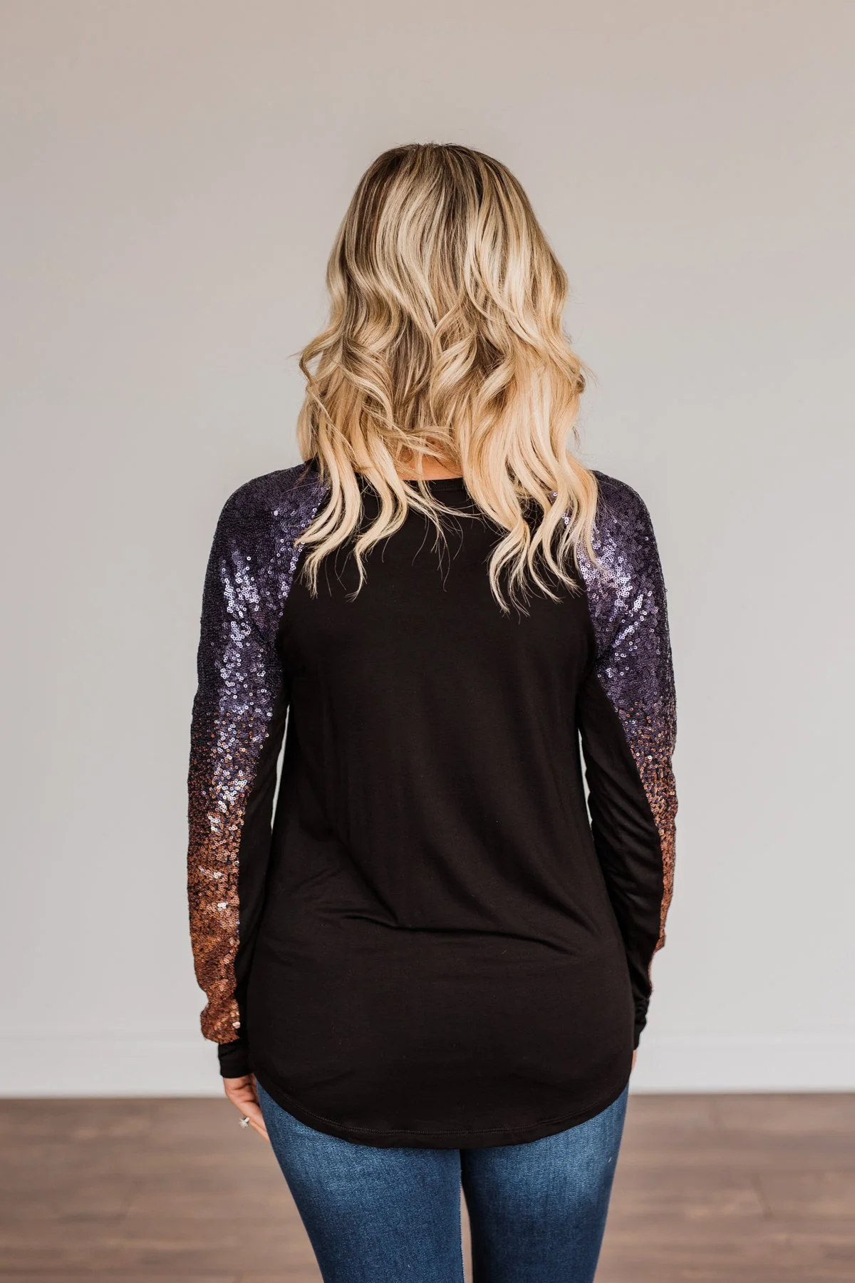 Shine Bright Sequin Top- Black - Image 13