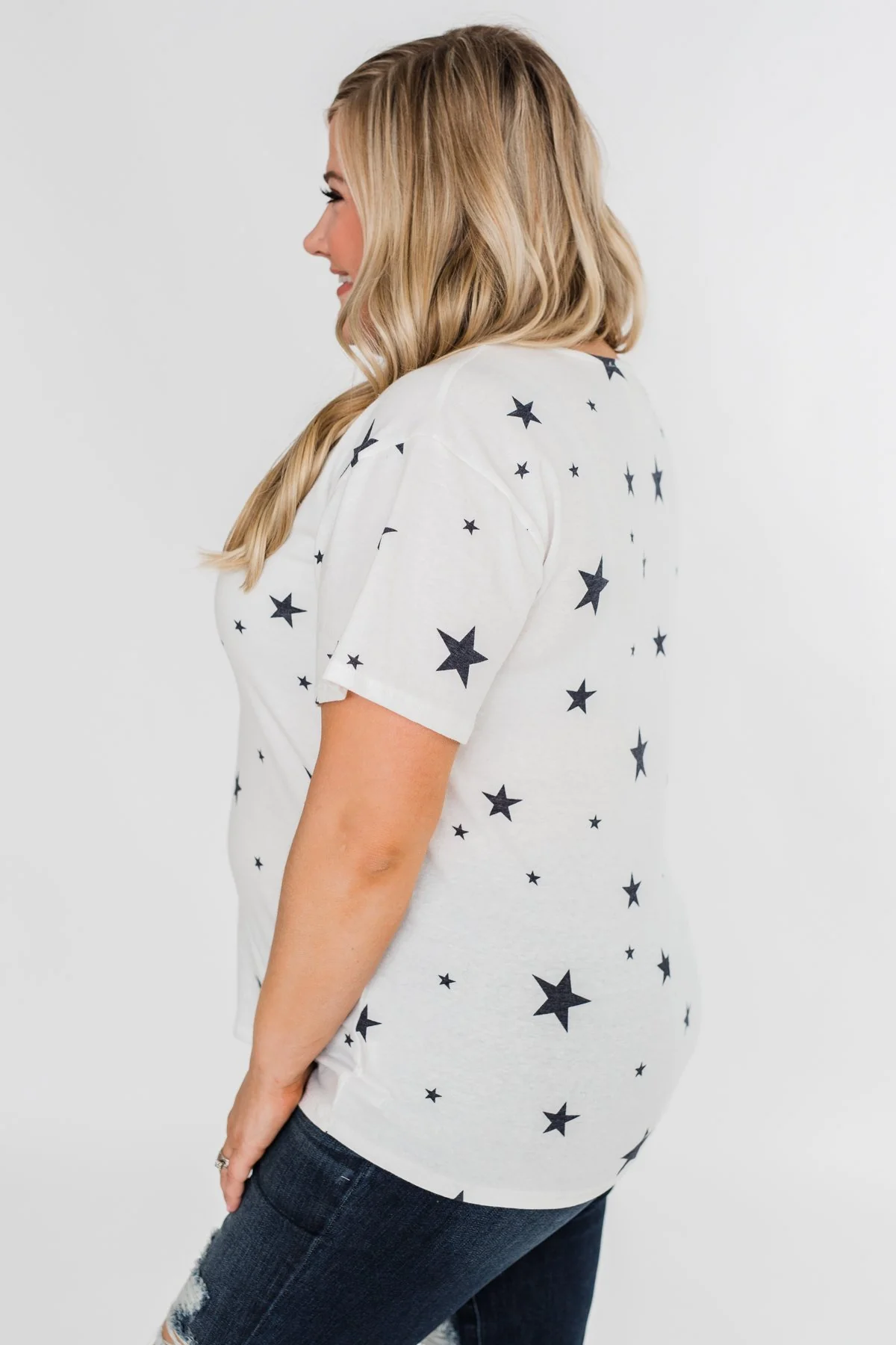 Shine On Criss-Cross Star Top- Ivory - Image 11