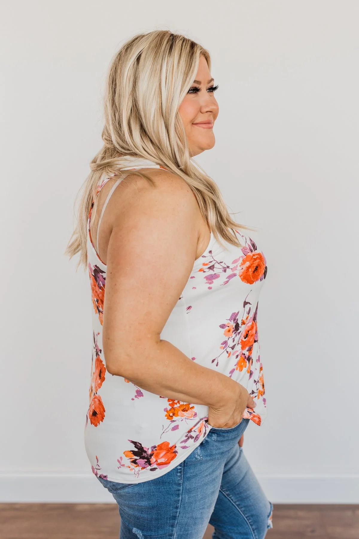 Shine Through The Clouds Criss-Cross Tank Top- Ivory - Image 10