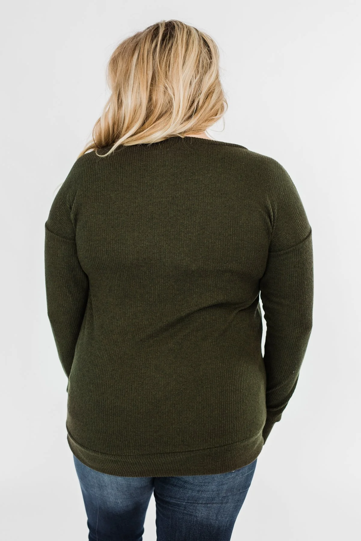 Show Stopper Black Lace Top- Dark Olive - Image 12