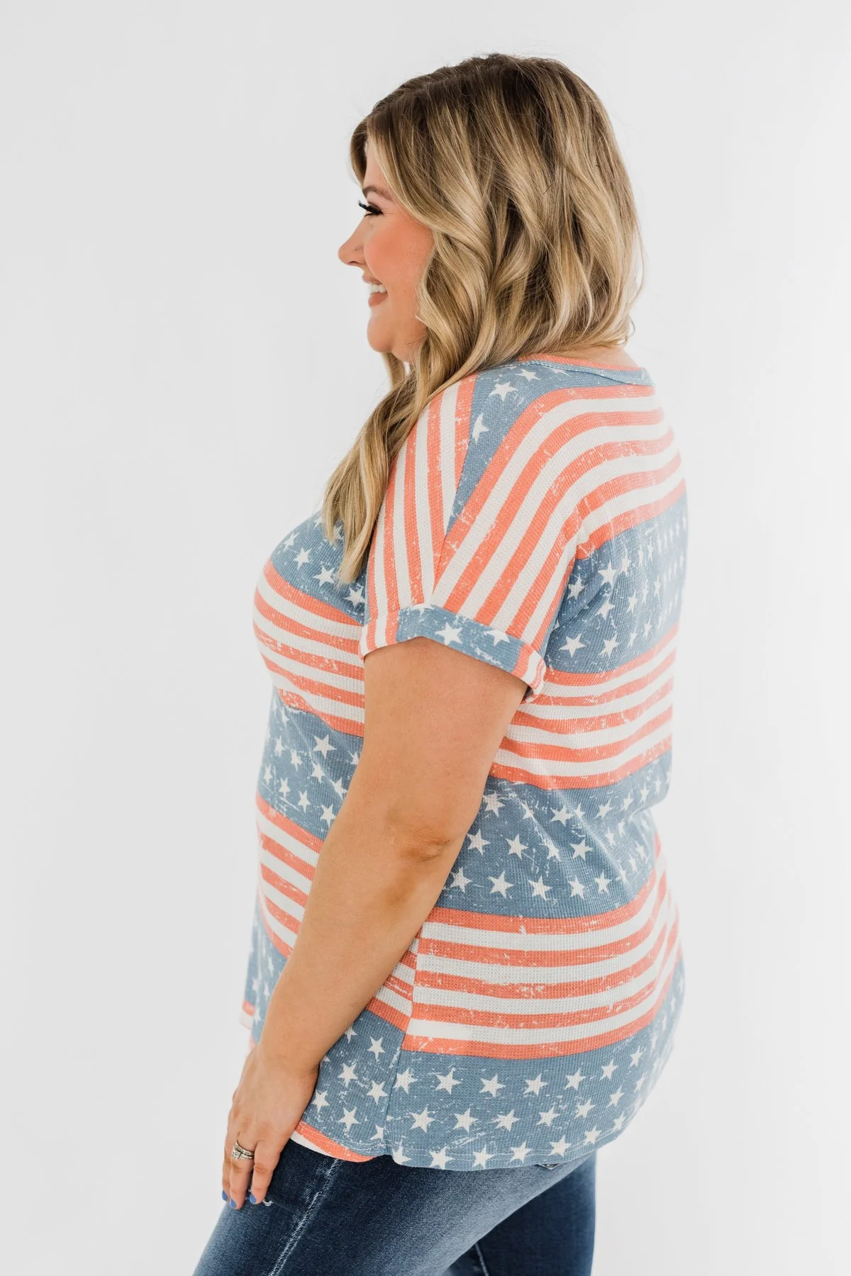 Show Your Spirit Printed Top- Americana - Image 8
