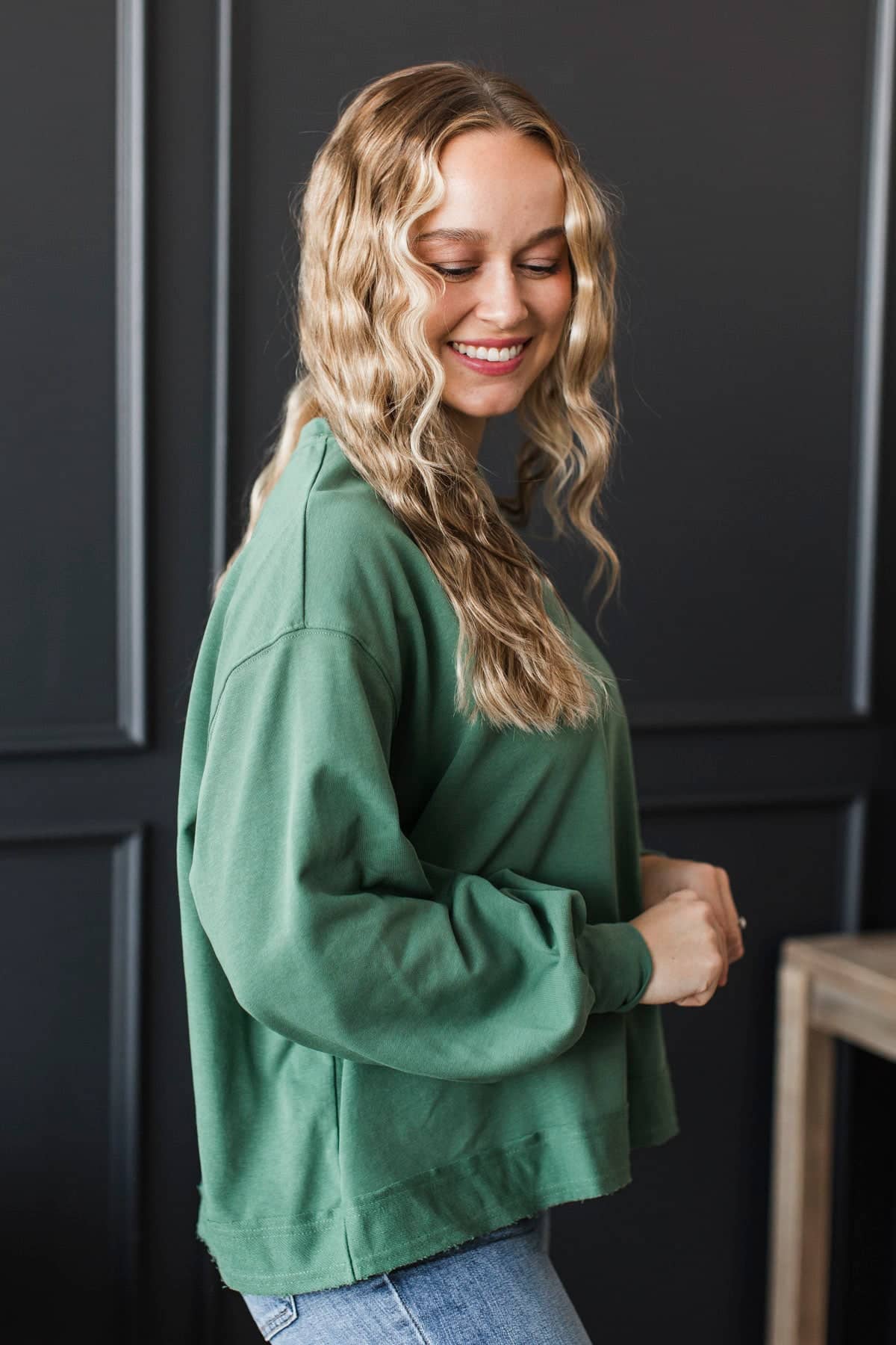 Showing You Love Pullover Top- Light Jade - Image 6
