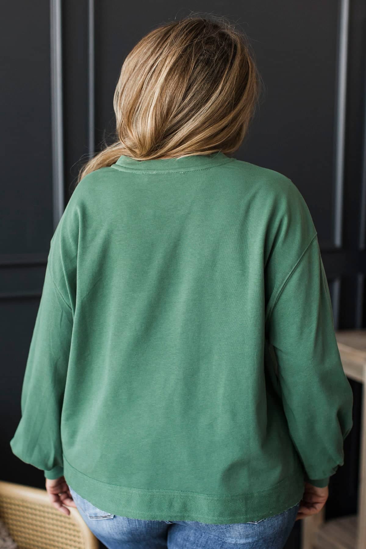Showing You Love Pullover Top- Light Jade - Image 7
