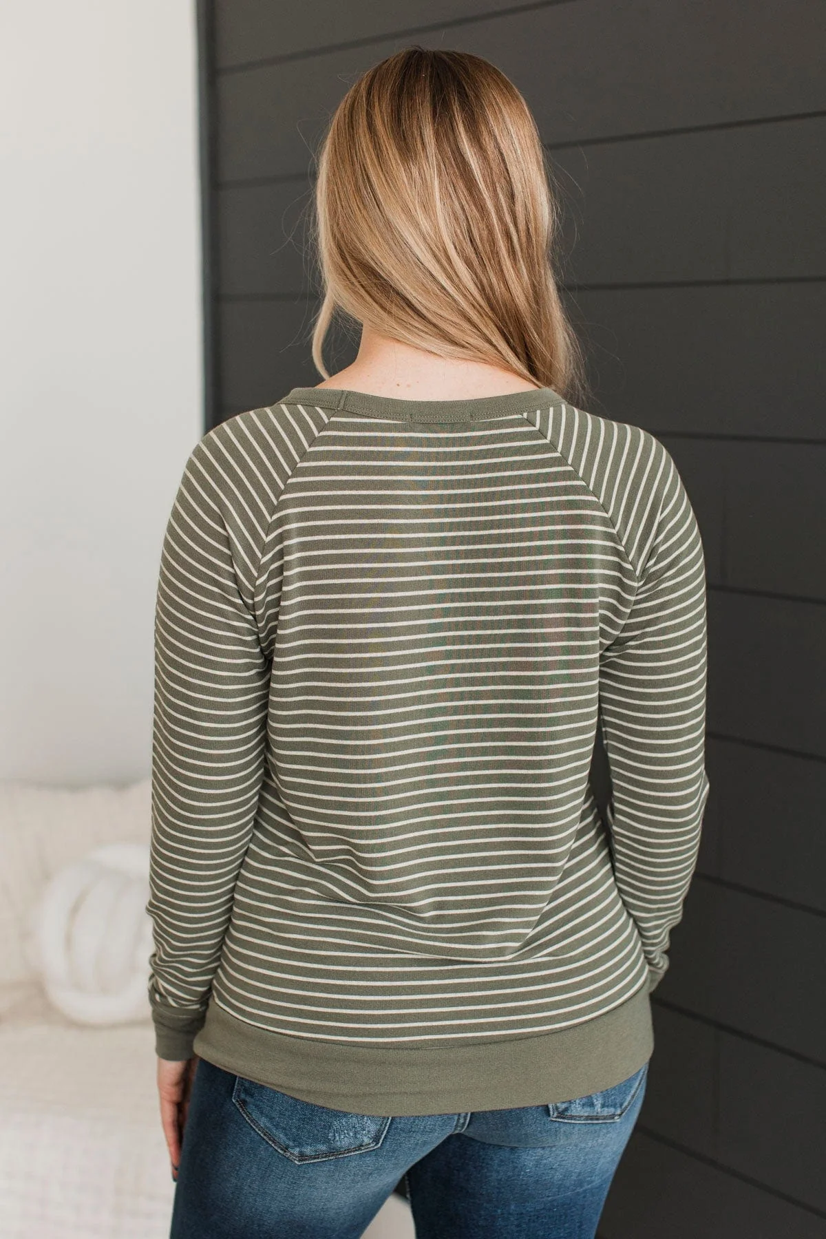 Sign Of The Times Striped Top- Olive - Image 7