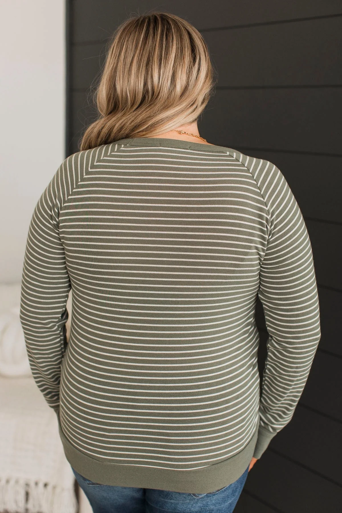 Sign Of The Times Striped Top- Olive - Image 8