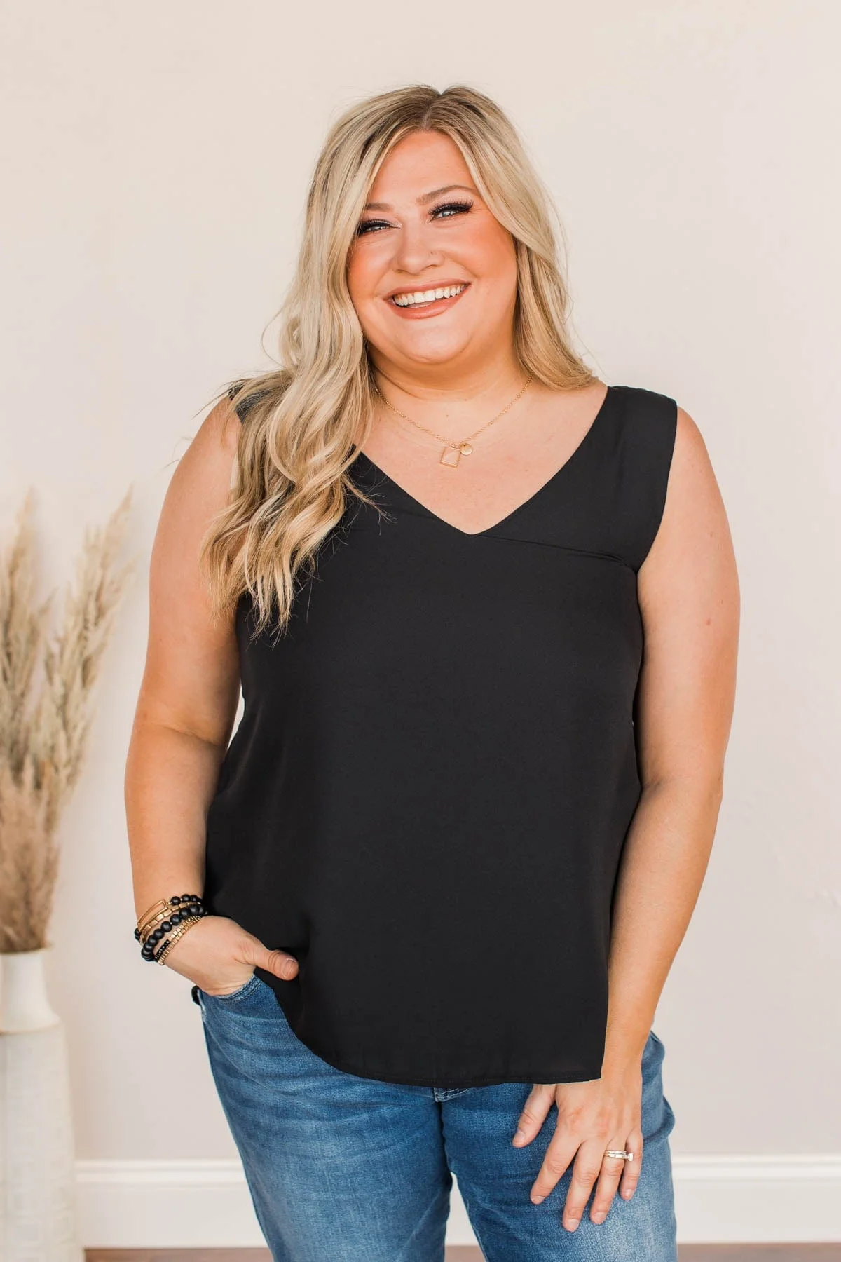 Simple Joys Tank Top- Black - Image 2