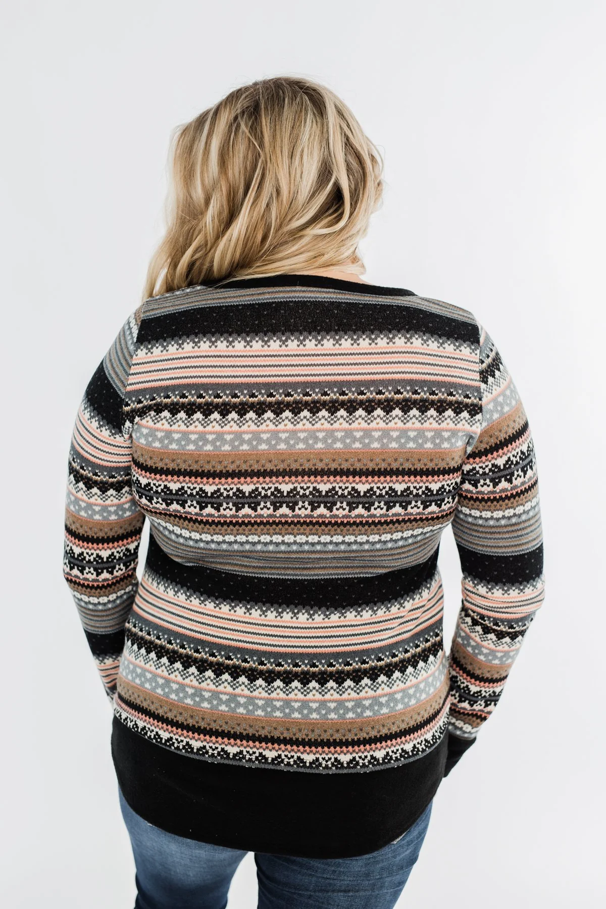 Simply Beautiful Pullover Top- Black & Pink - Image 10