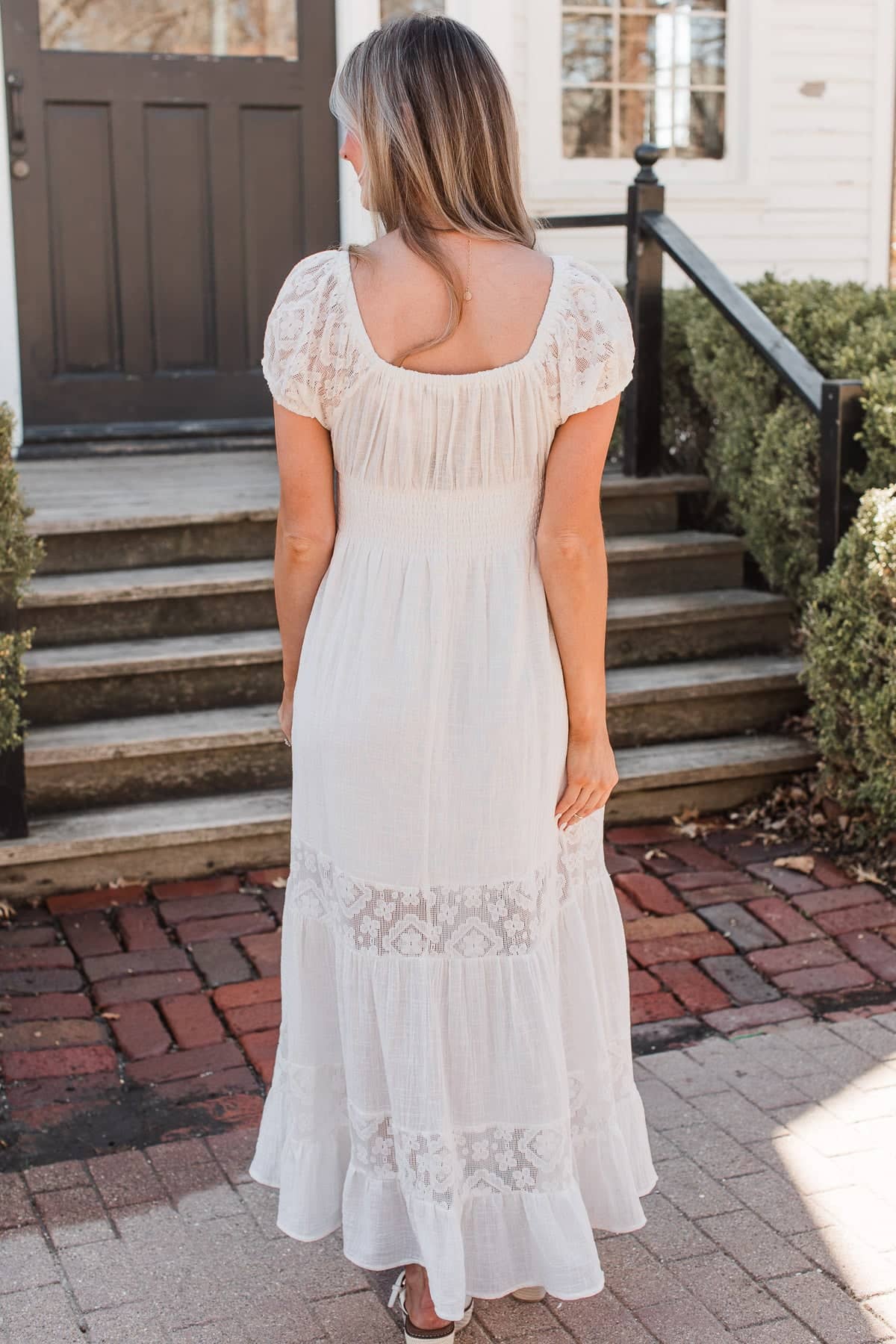 Simply Charmed Short Sleeve Maxi Dress- Ivory - Image 5
