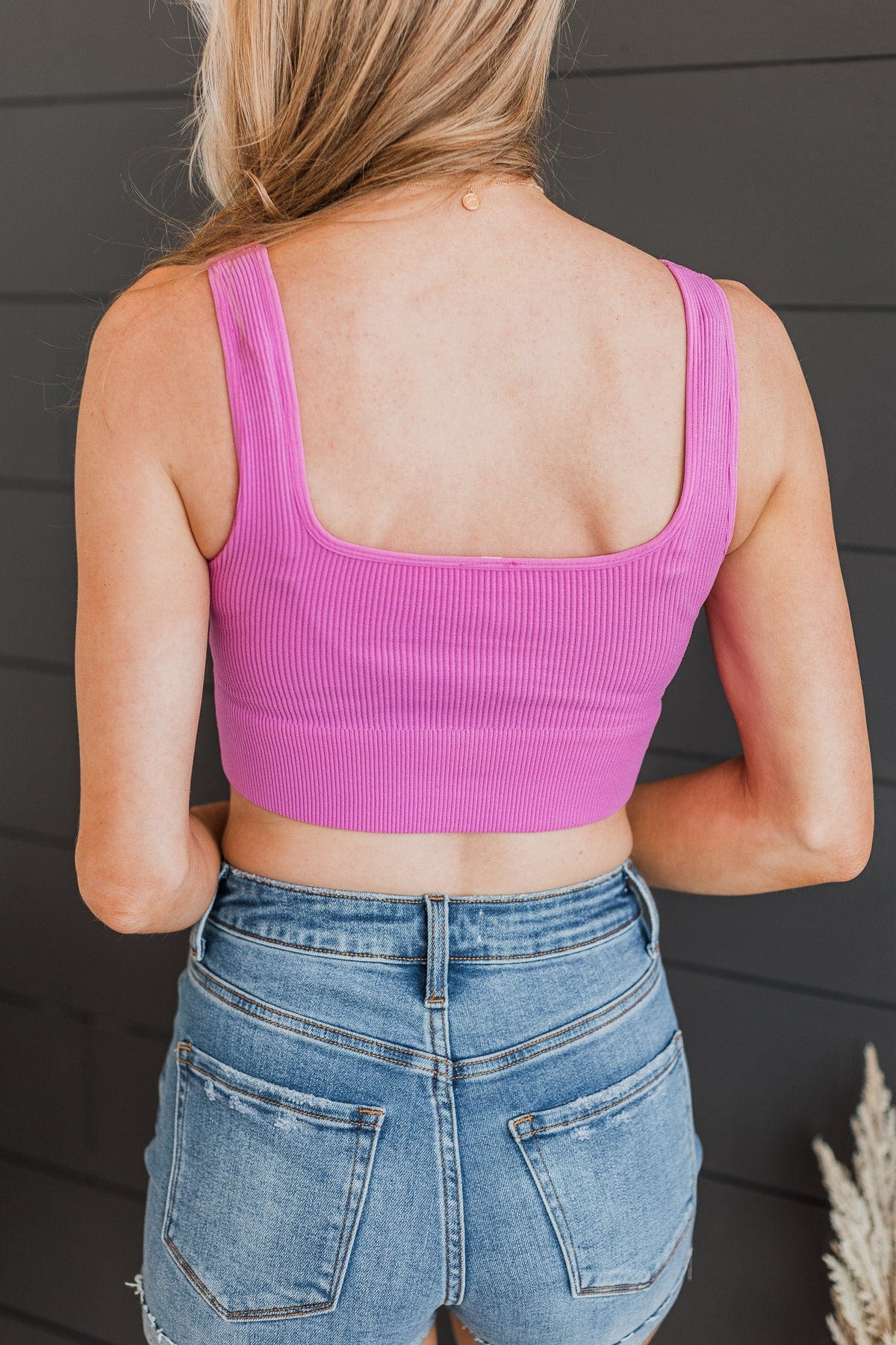 Simply Lovely Cropped Tank Top- Orchid - Image 7