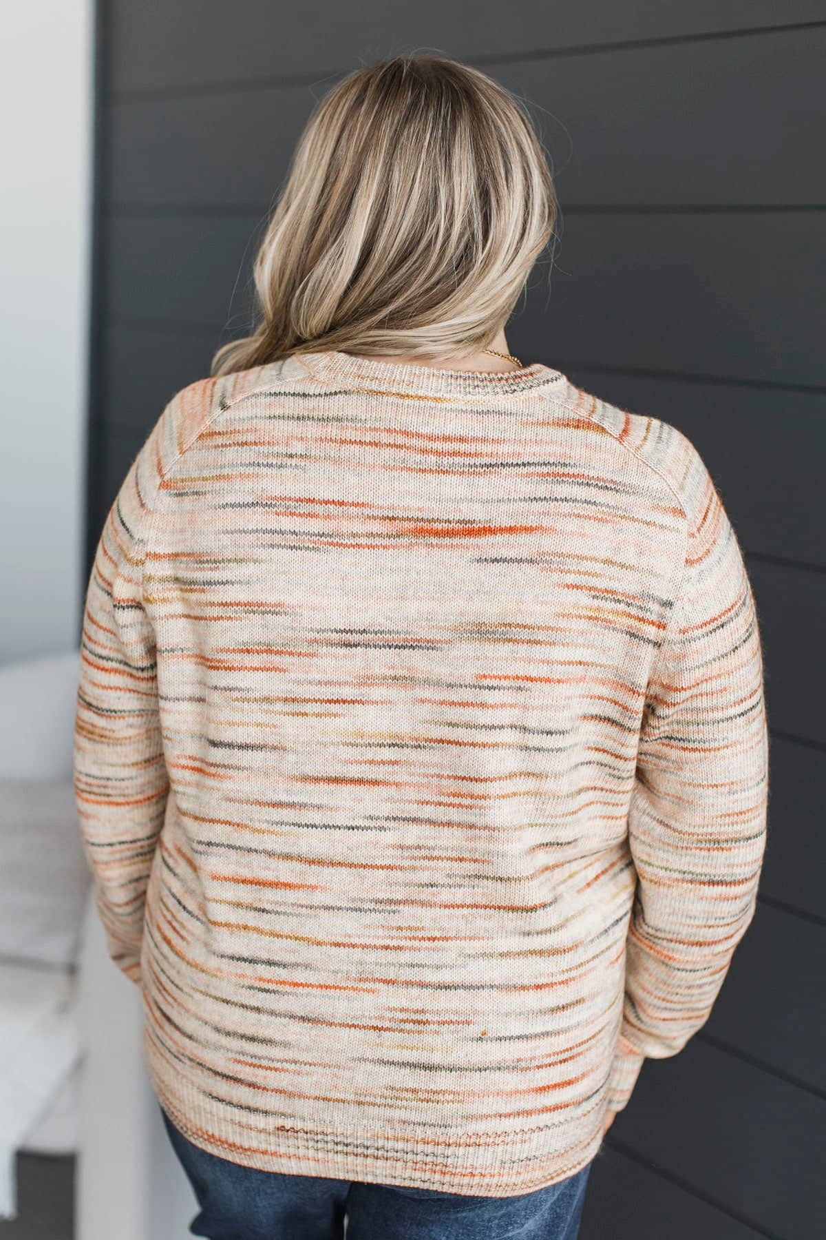 Simply Marvelous Striped Knit Sweater- Cream Multi - Image 7