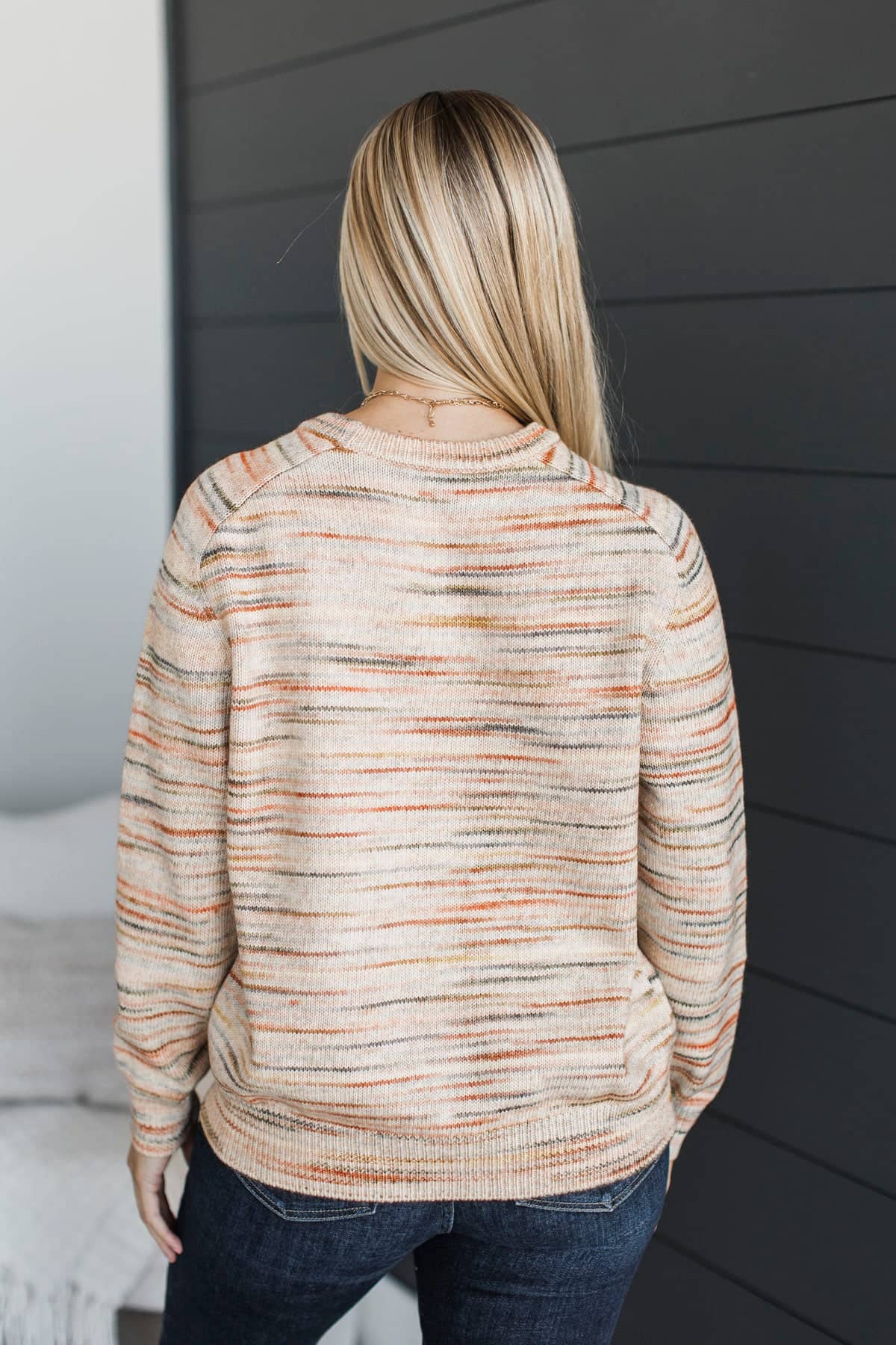 Simply Marvelous Striped Knit Sweater- Cream Multi - Image 8