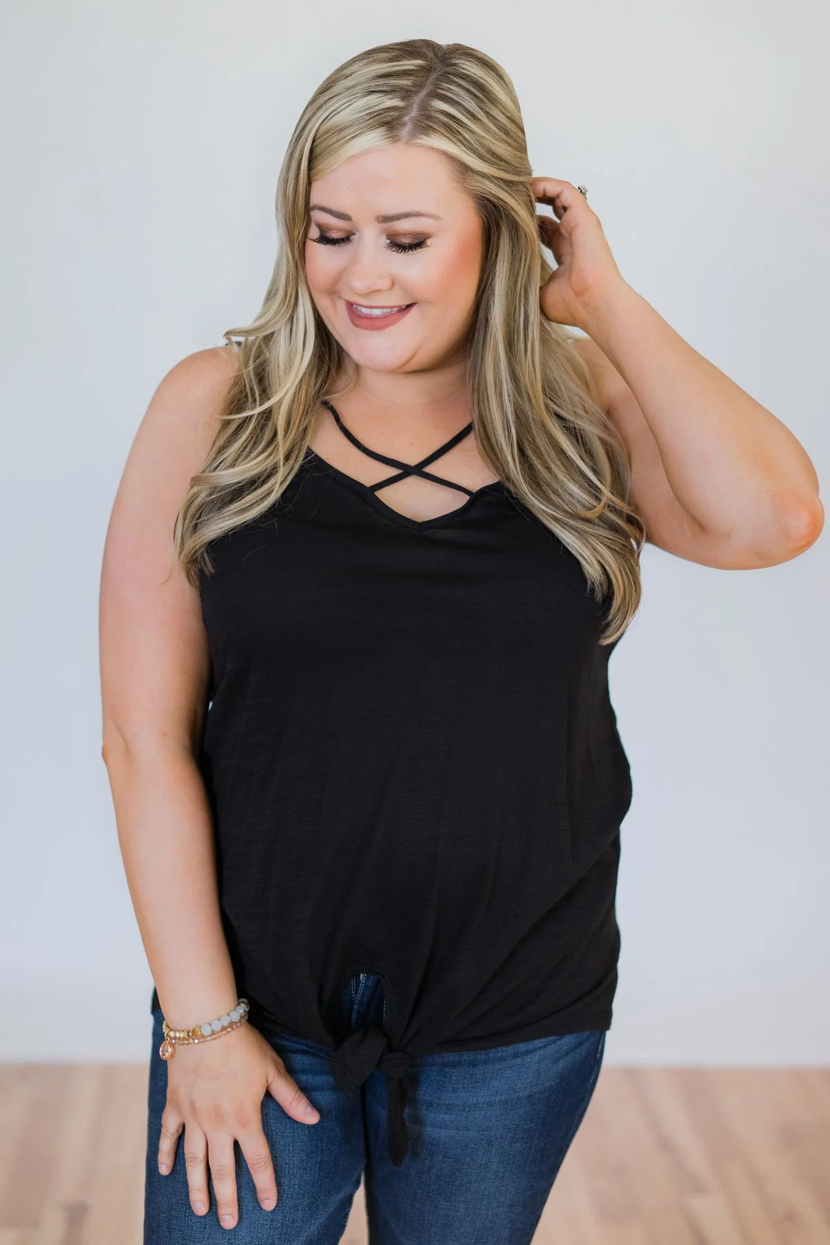 Simply Tied Black Knot Top - Image 2