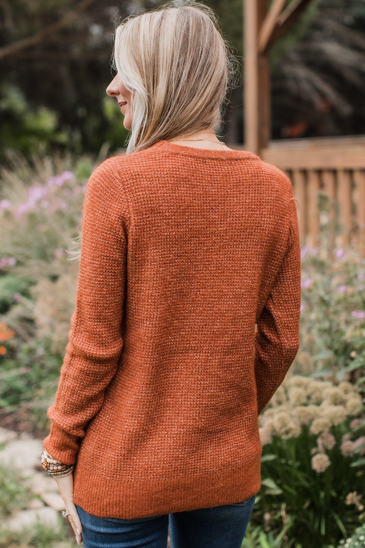 Simply Unforgettable Knit Sweater- Copper - Image 9