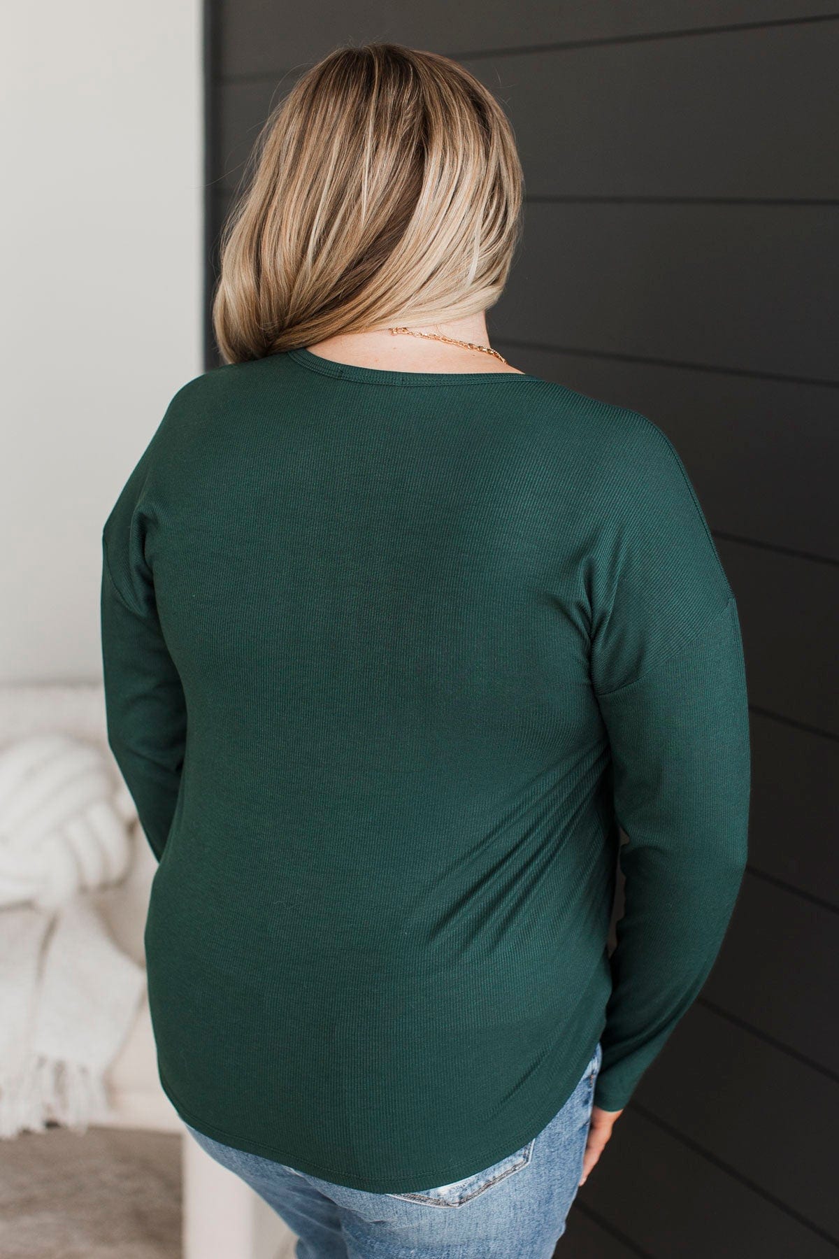Sincere Wishes Long Sleeve Top- Emerald - Image 8