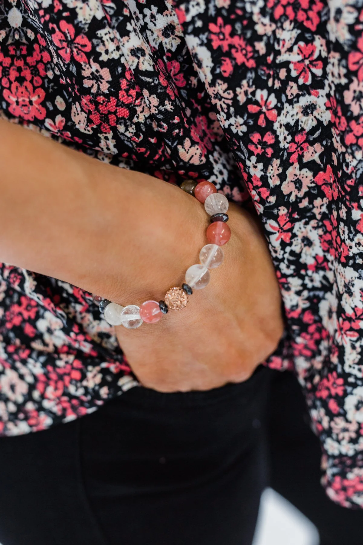 Single Glam Beaded Bracelet- Multi-Colored - Image 2