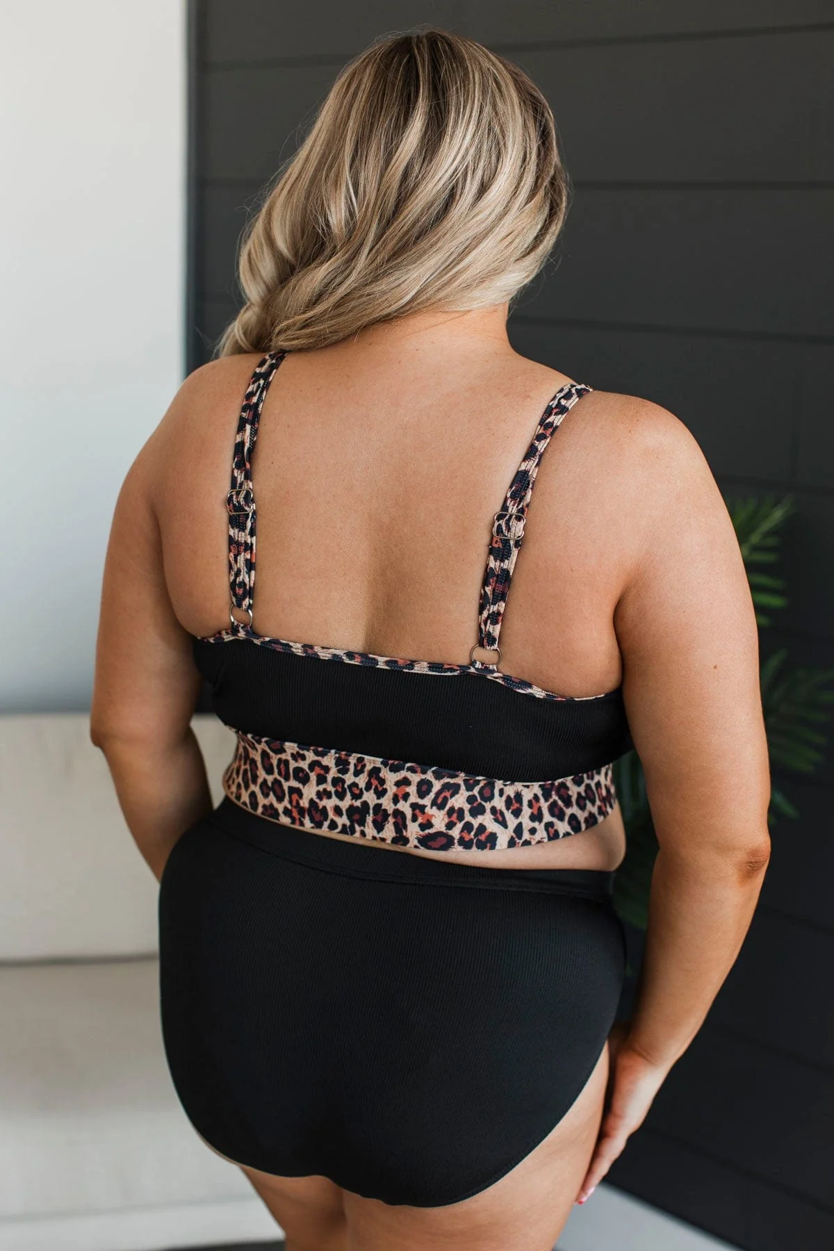 Sipping On Sunshine Mid-Rise Swim Bottoms- Black - Image 8