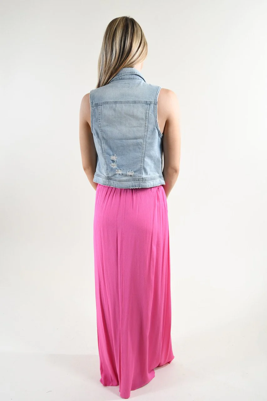 Sleeveless Denim Jacket - Image 7