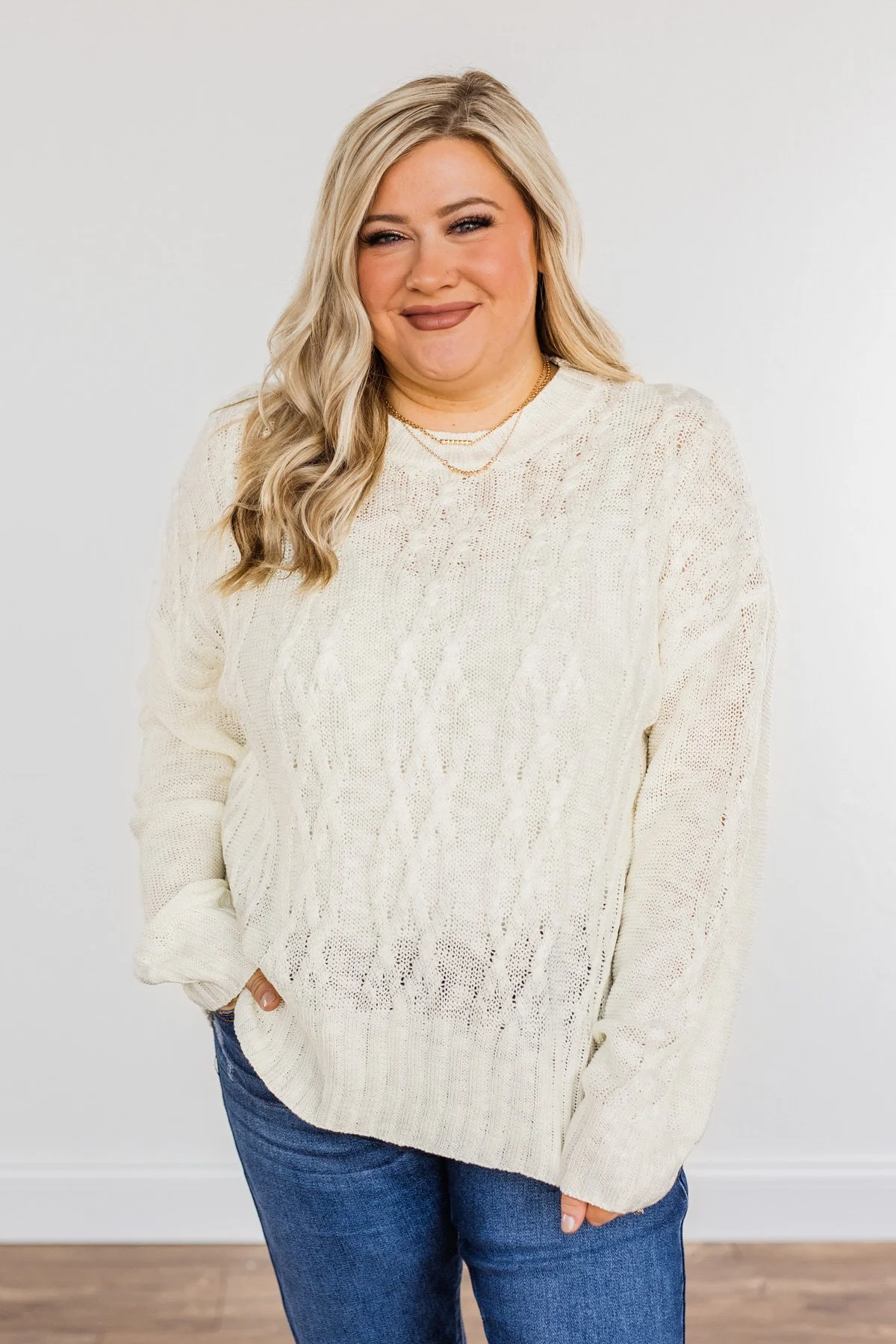 Smile For Me Knit Sweater- Ivory - Image 10