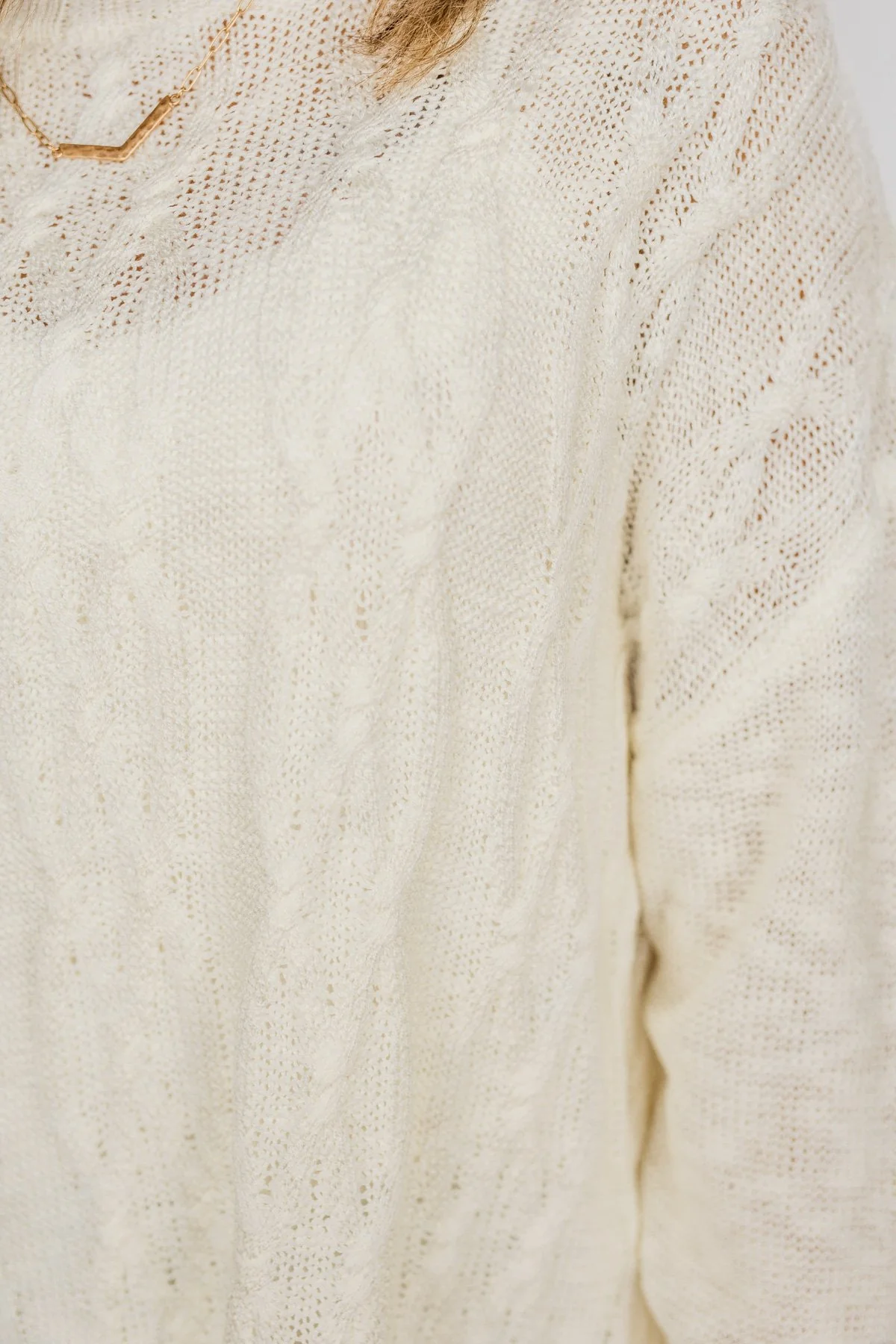 Smile For Me Knit Sweater- Ivory - Image 3