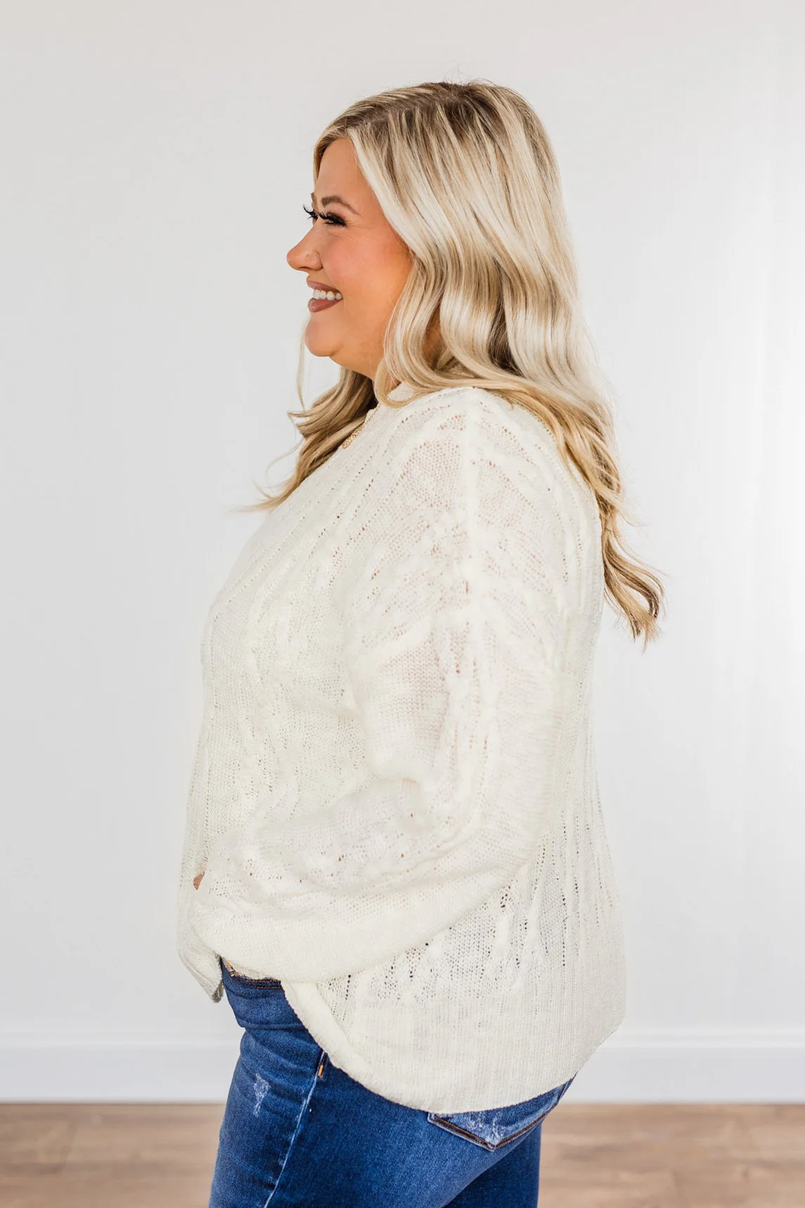 Smile For Me Knit Sweater- Ivory - Image 7