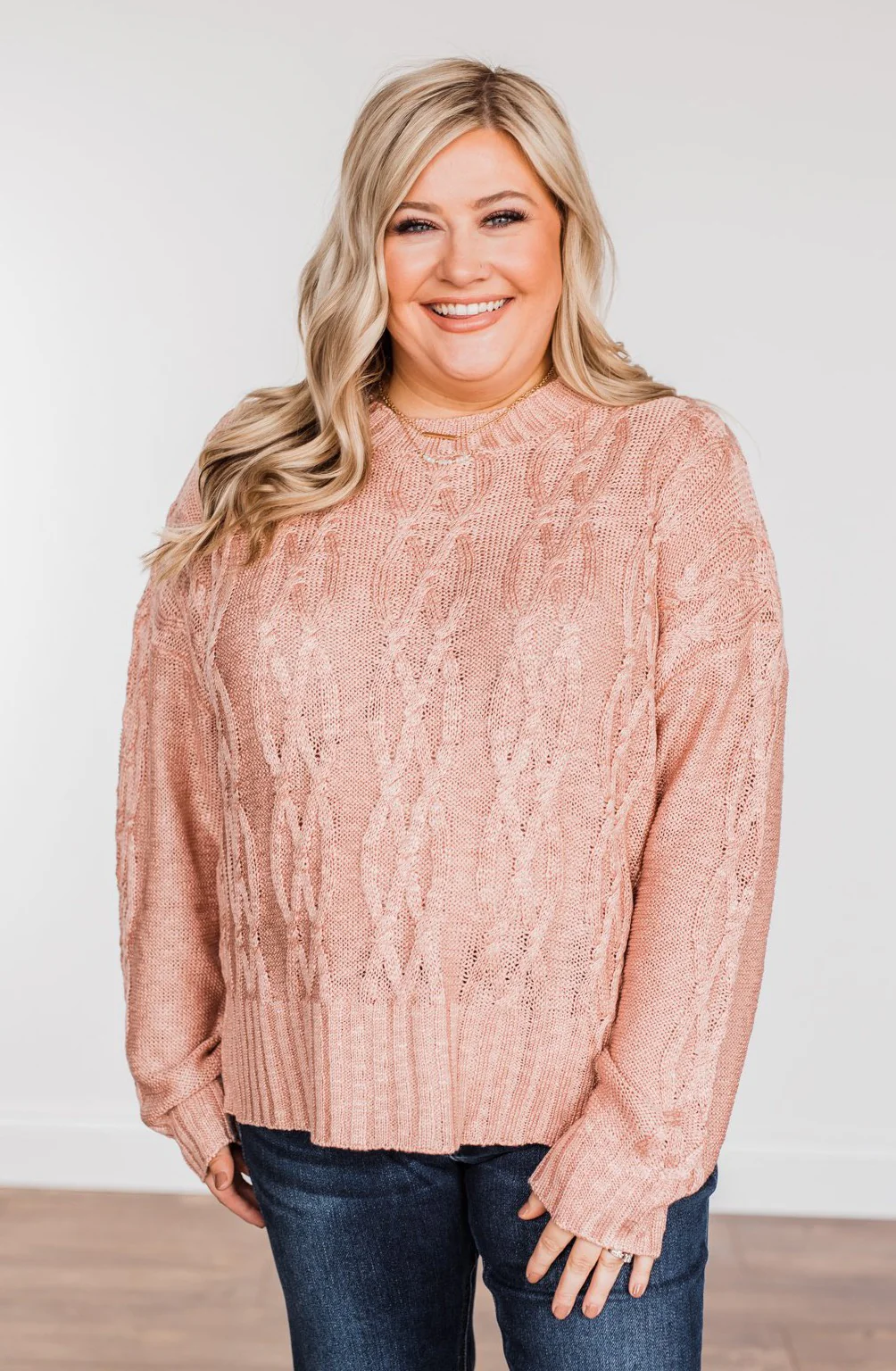 Smile For Me Knit Sweater- Pink - Image 2